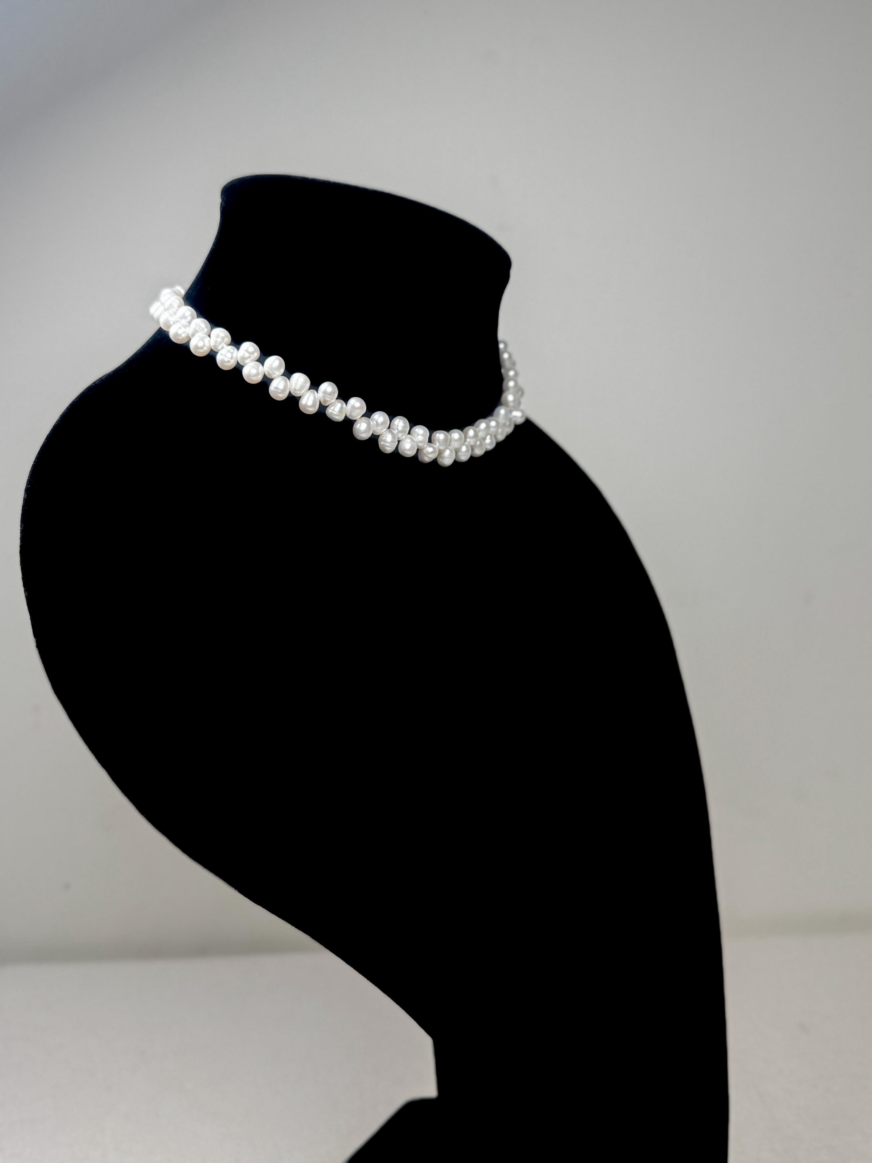 Gargantilla de perlas de gota