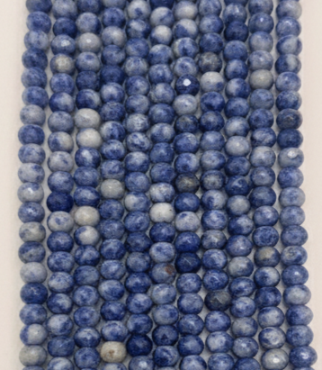 Sodalita Rondel Facetado 4x6 mm