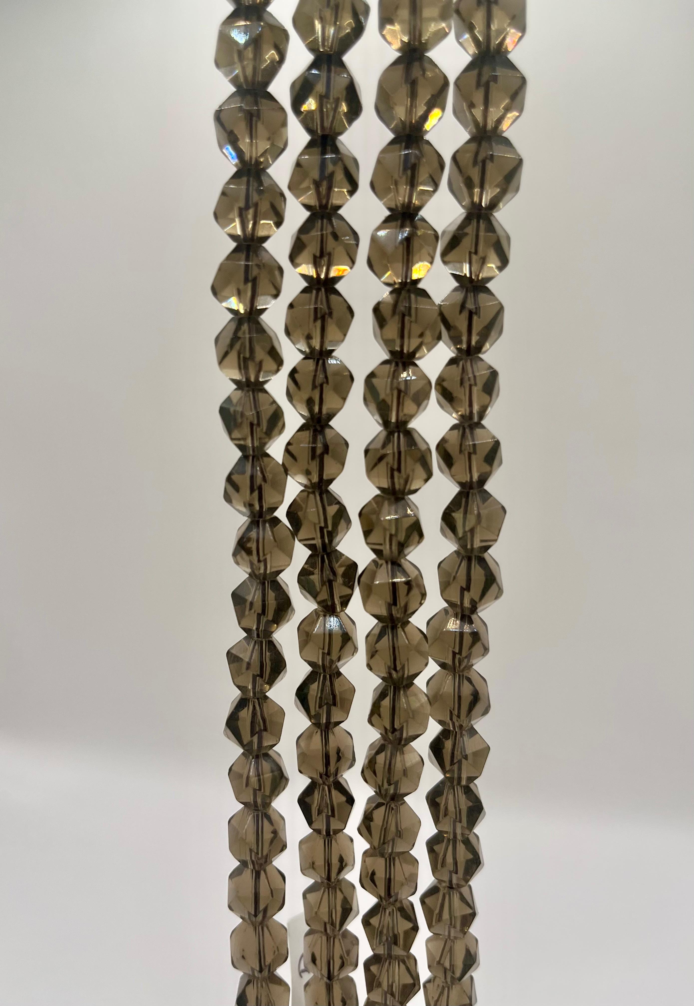 Cuarzo ahumado corte diamante