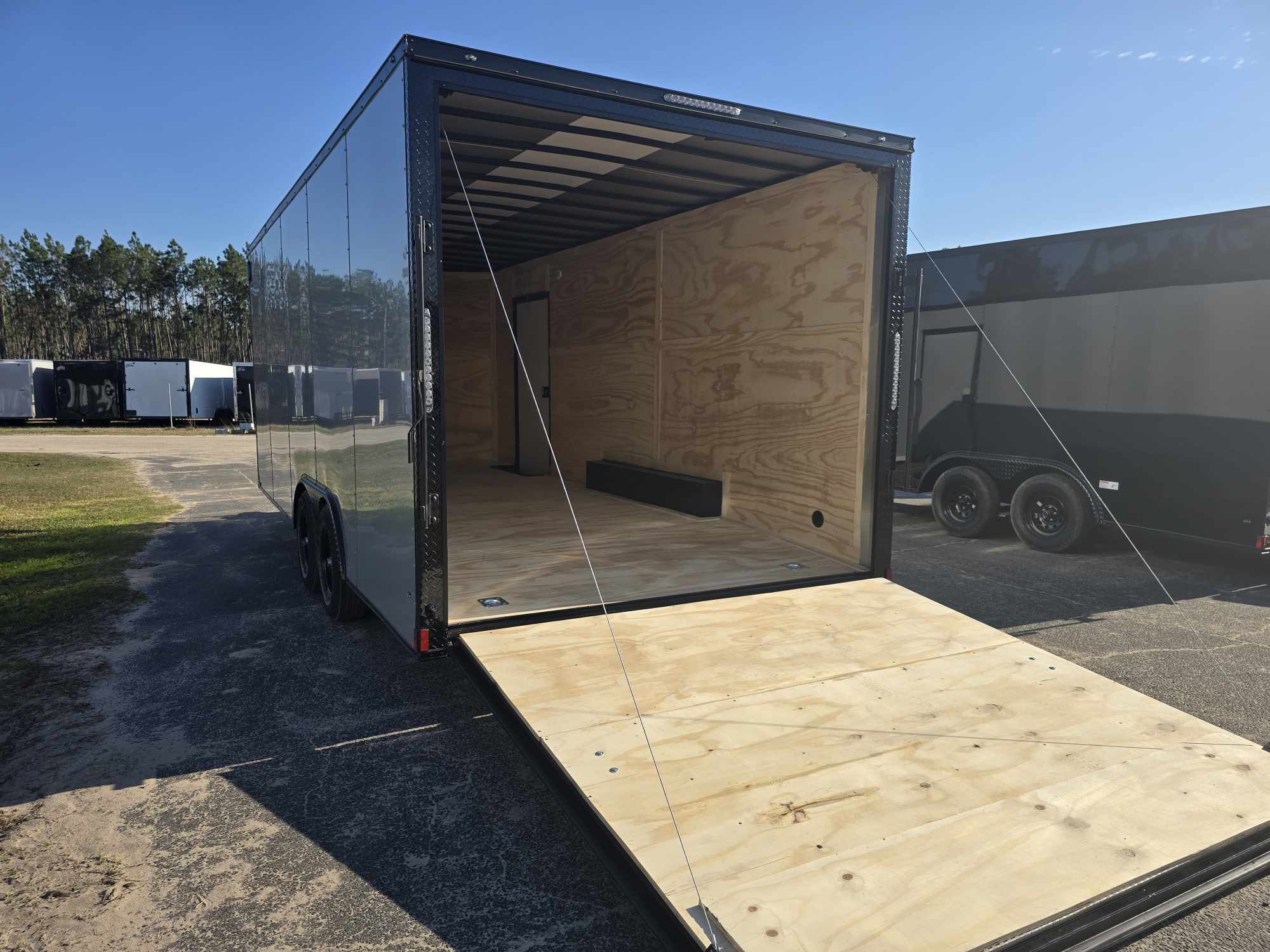 8.5x20TA Enclosed Cargo Trailer Silver Blackout Xtreme Cargo 