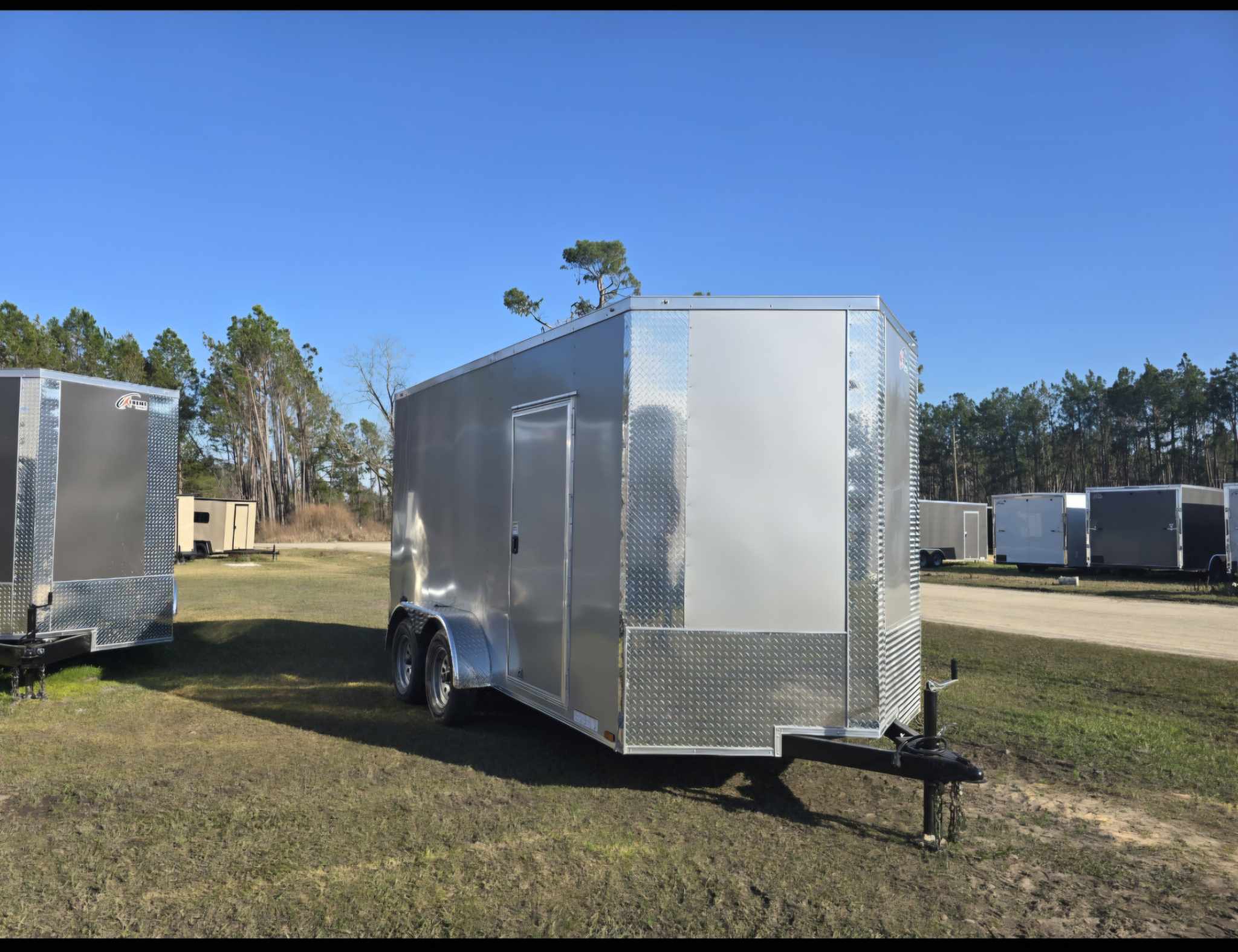 7x14TA Enclosed Cargo Trailer Silver Xtreme Cargo