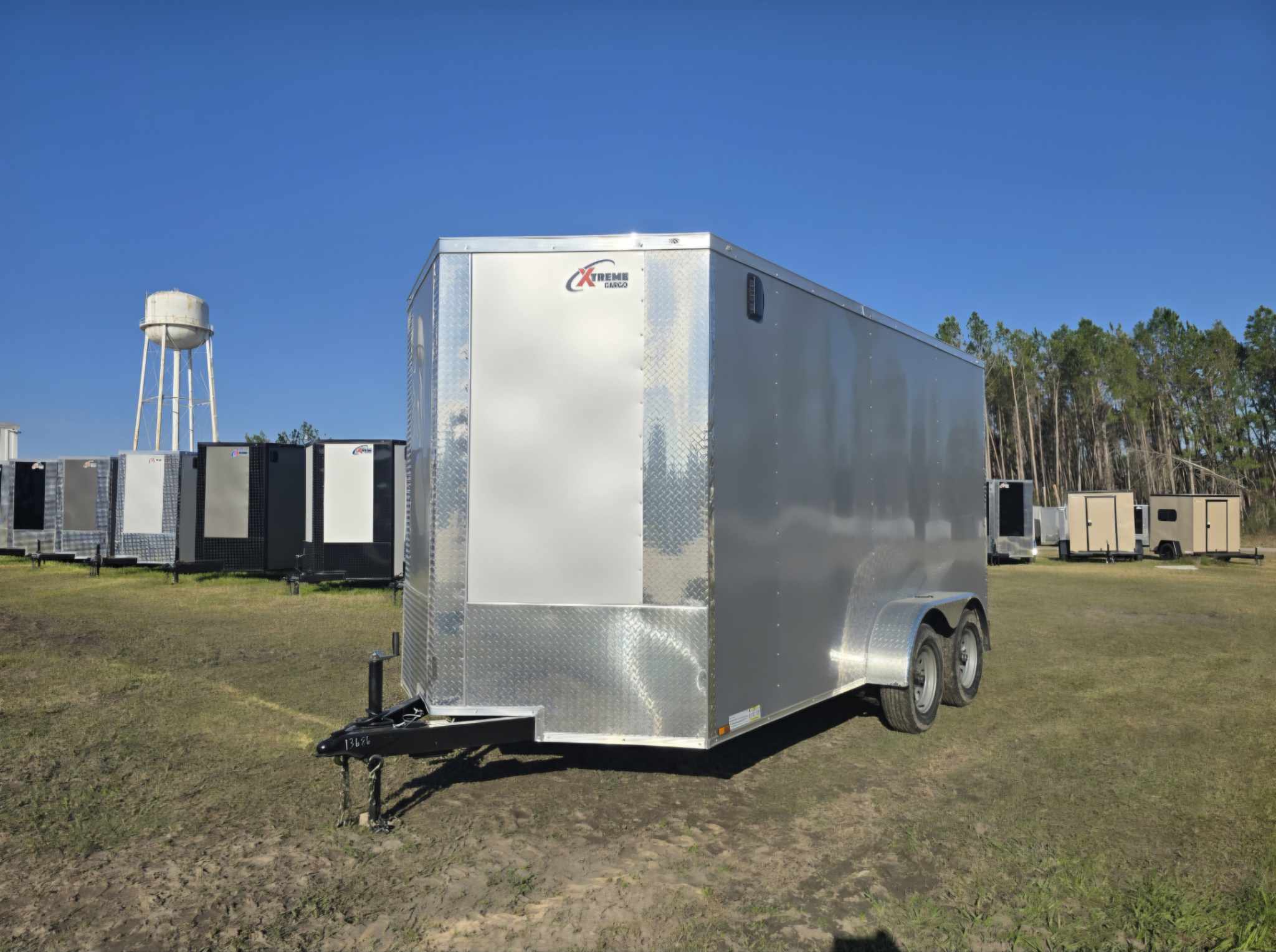 7x14TA Enclosed Cargo Trailer Silver Xtreme Cargo