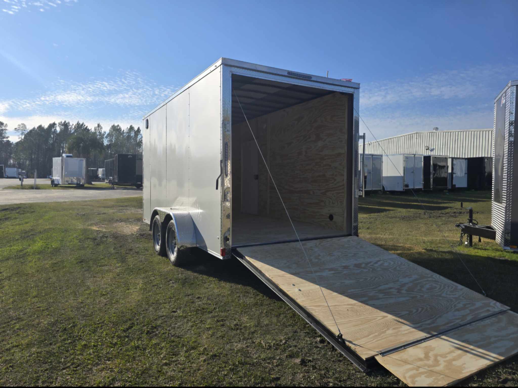 7x14TA Enclosed Cargo Trailer Silver Xtreme Cargo