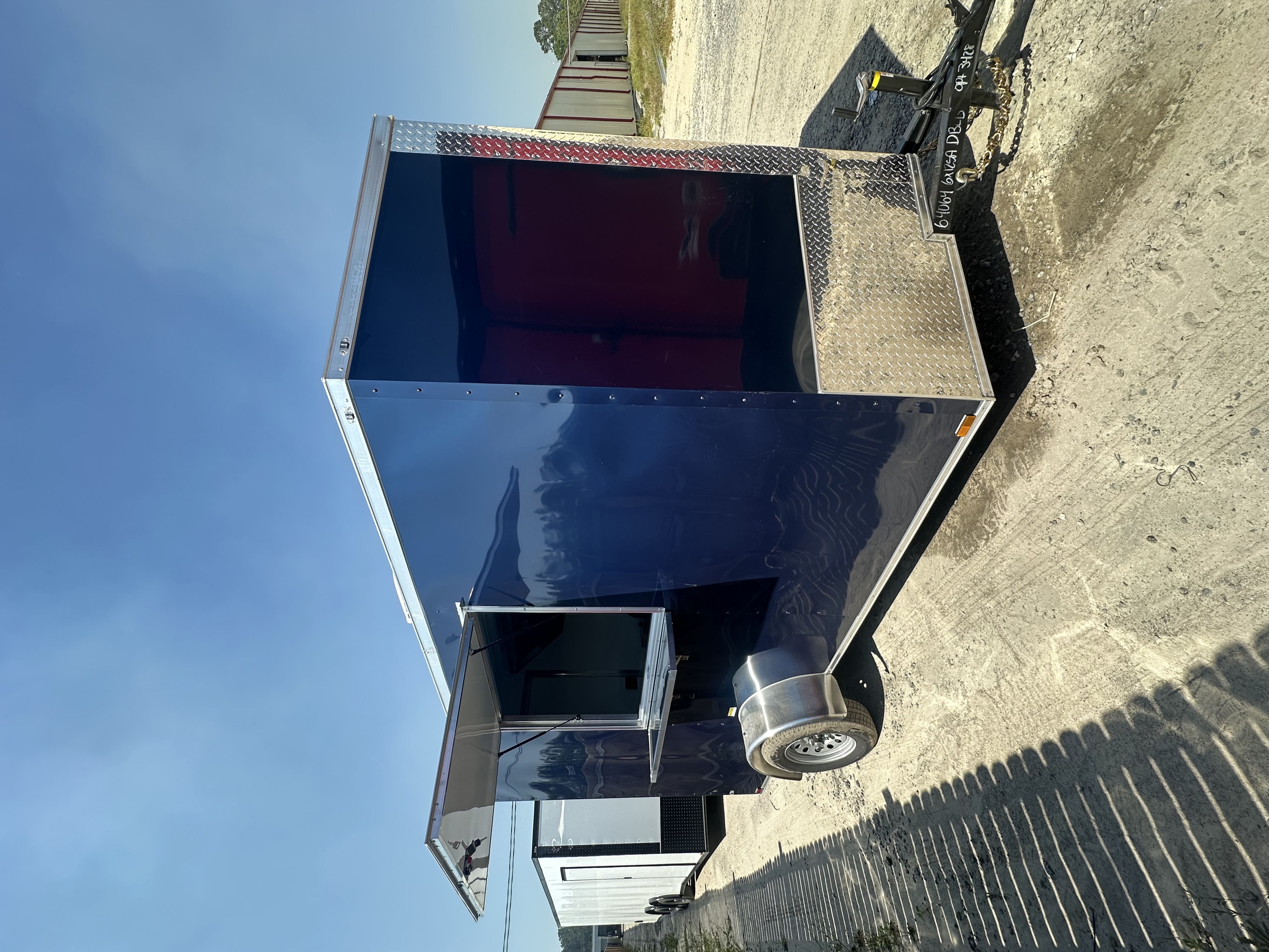 Economy 6x12SA Enclosed Concession Trailer Indigo Blue