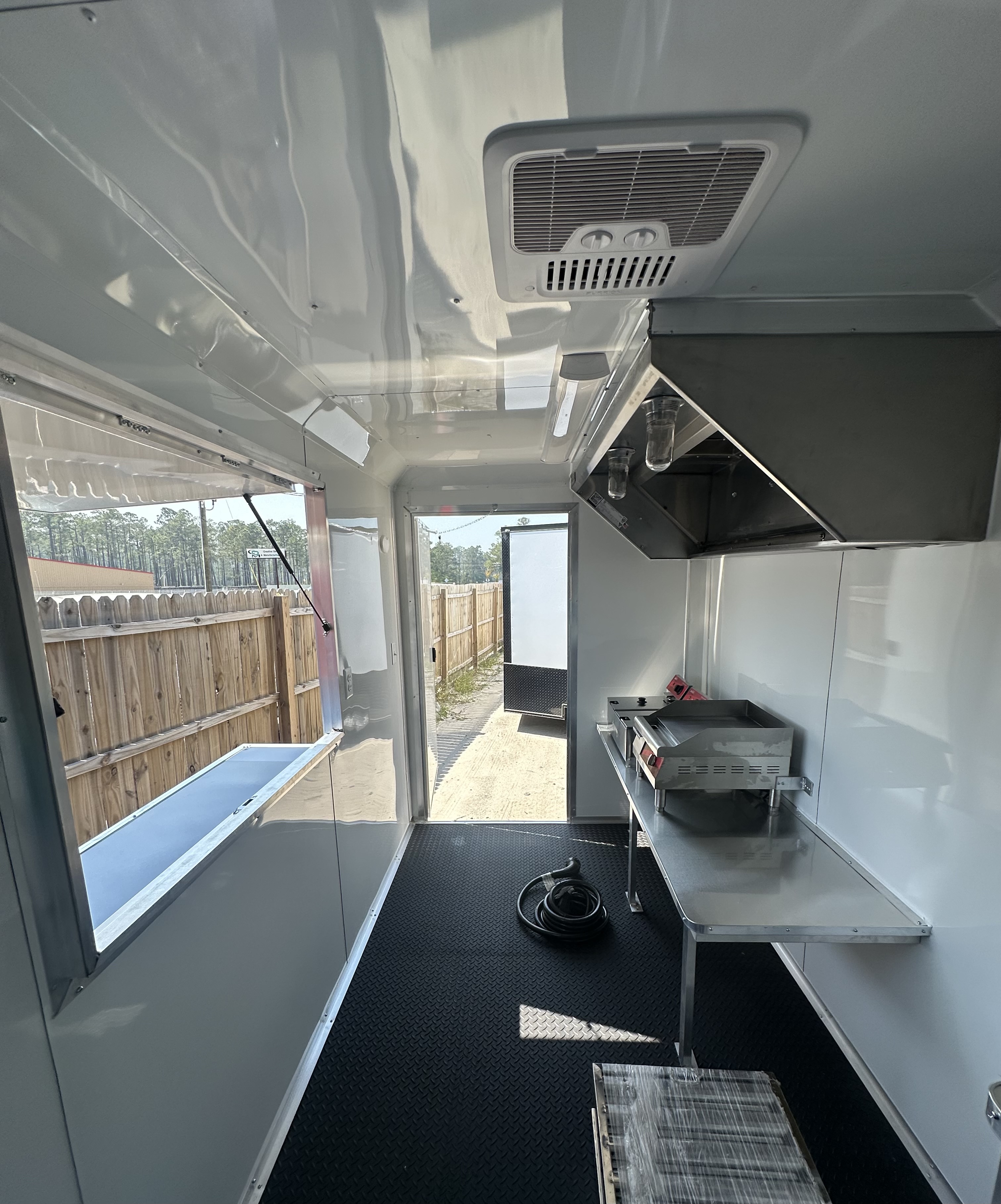 Economy 6x12SA Enclosed Concession Trailer Indigo Blue