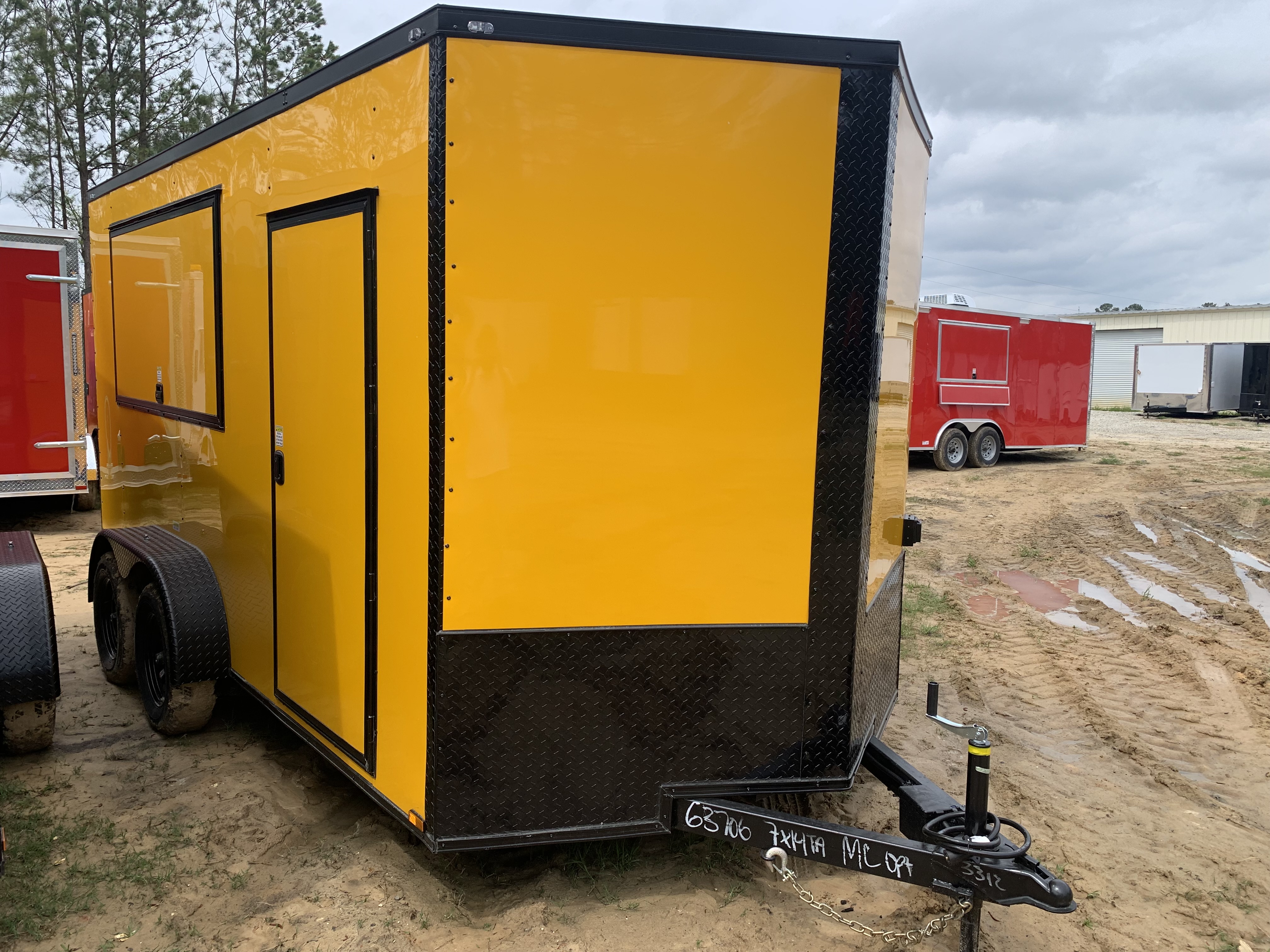 Economy 7x14TA Yellow Concession Trailer 