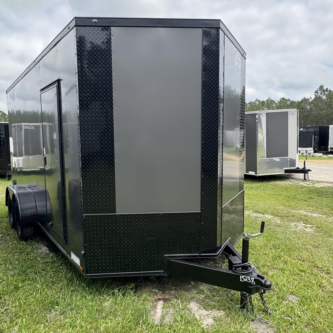 7x16TA Enclosed Cargo Trailer Charcoal Blackout Xtreme Cargo 
