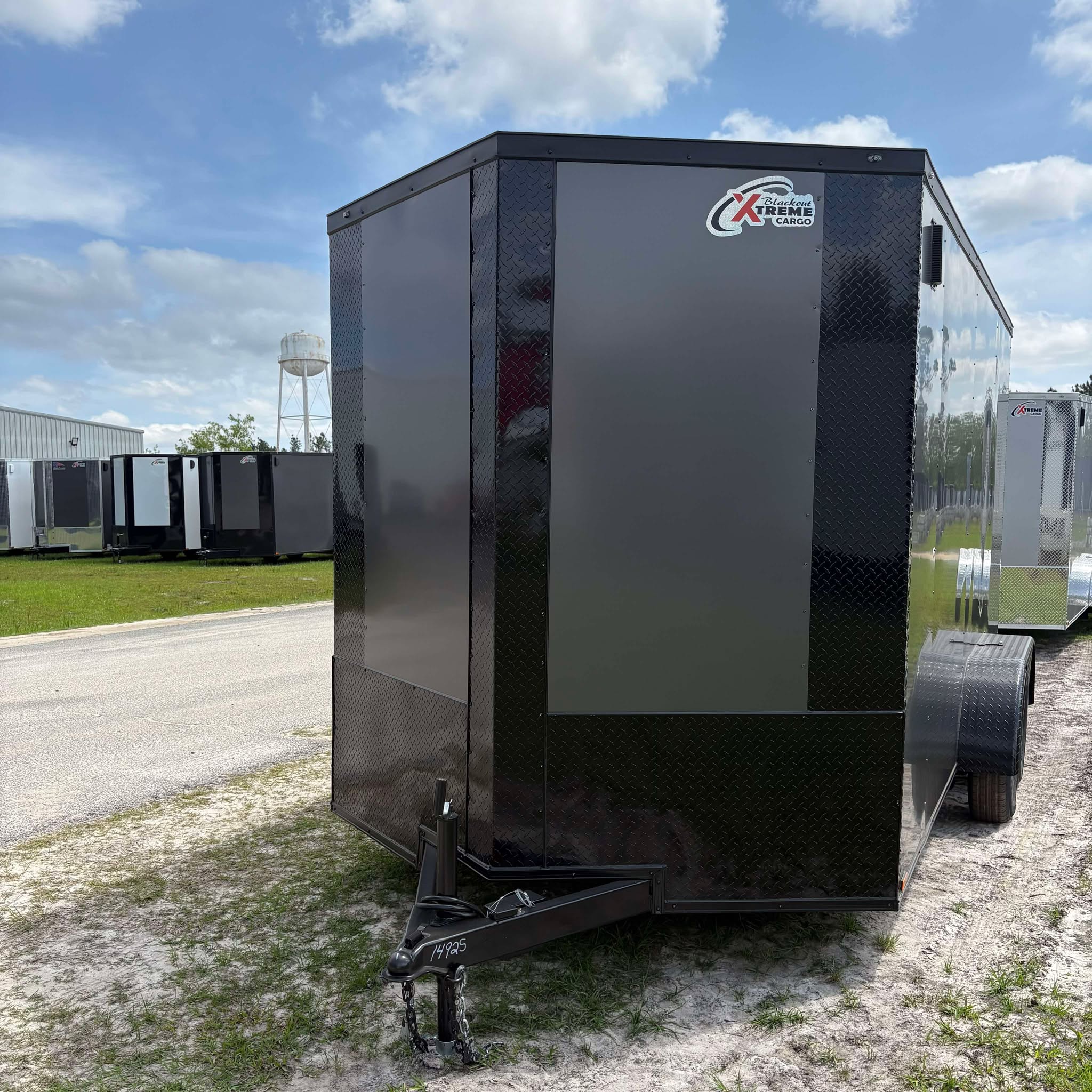 7x14TA Enclosed Cargo Trailer Charcoal Blackout Xtreme Cargo