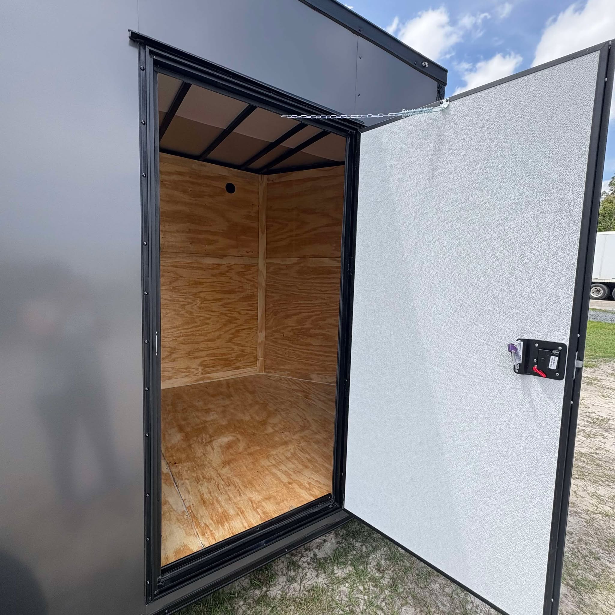 7x14TA Enclosed Cargo Trailer Charcoal Blackout Xtreme Cargo 