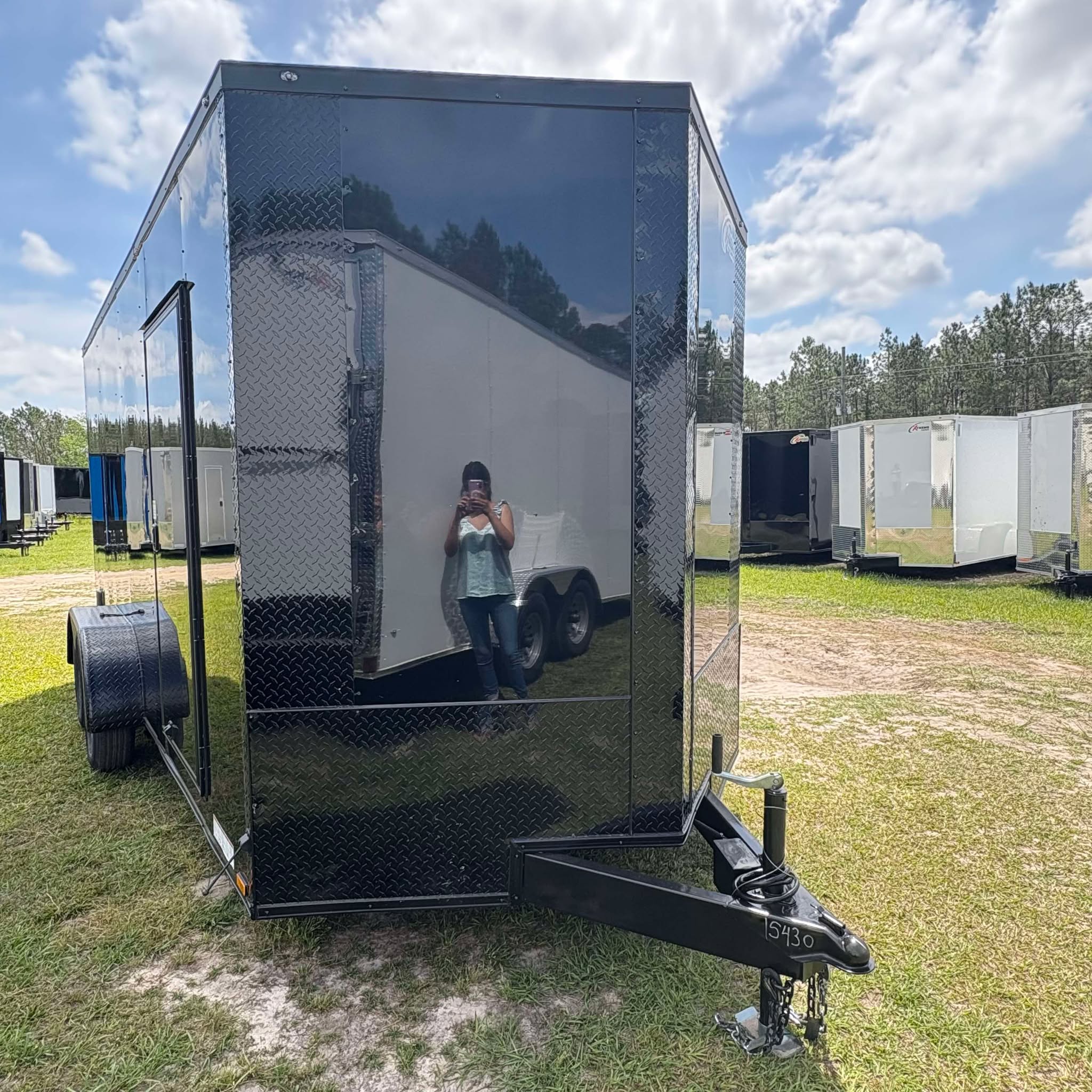 7X16TA Enclosed Cargo Trailer Black Blackout Xtreme Cargo