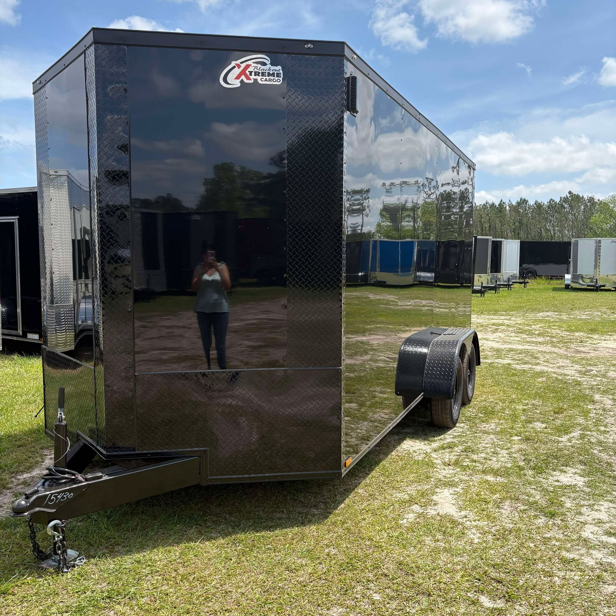 7X16TA Enclosed Cargo Trailer Black Blackout Xtreme Cargo
