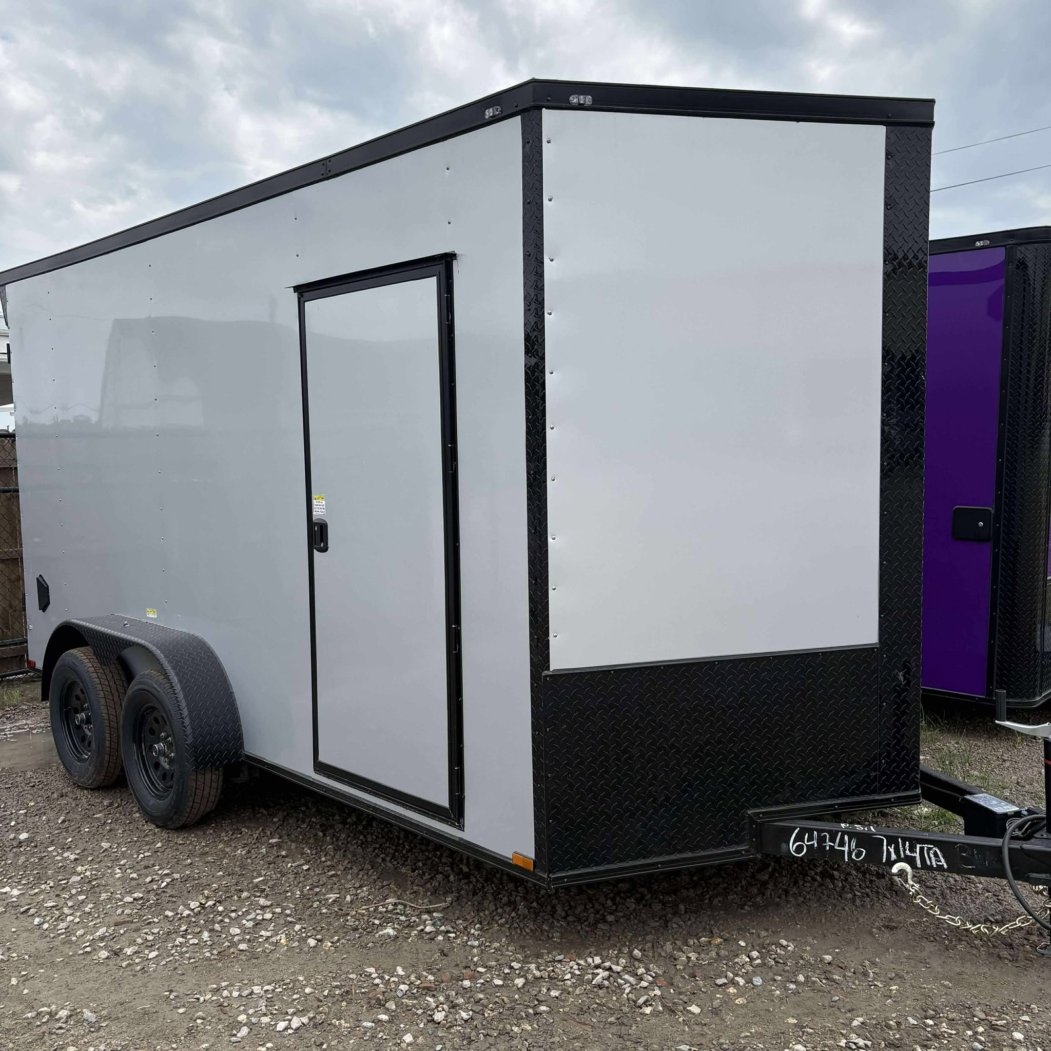 Economy 7x14TA Silver Enclosed Cargo Trailer