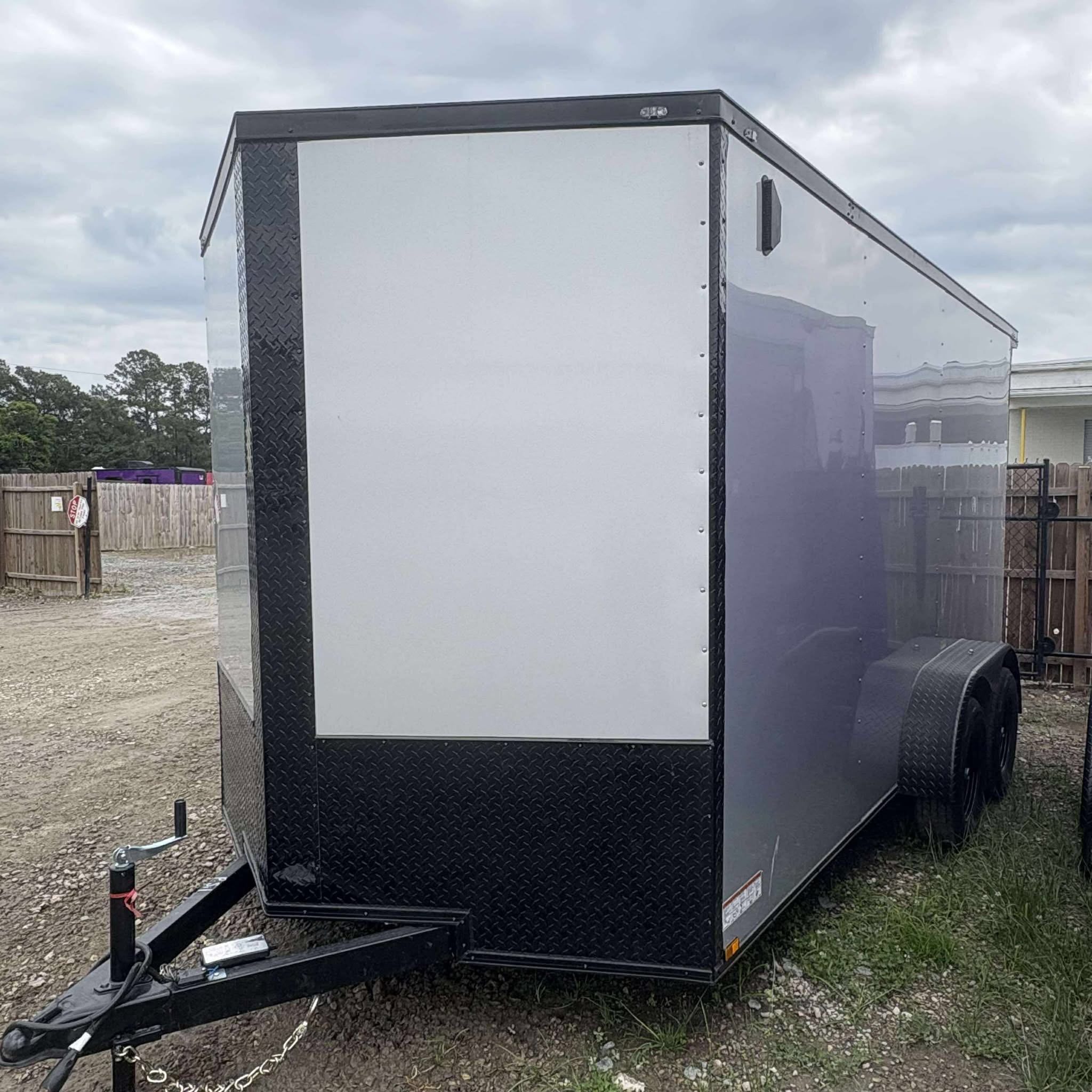 Economy 7x14TA Silver Enclosed Cargo Trailer
