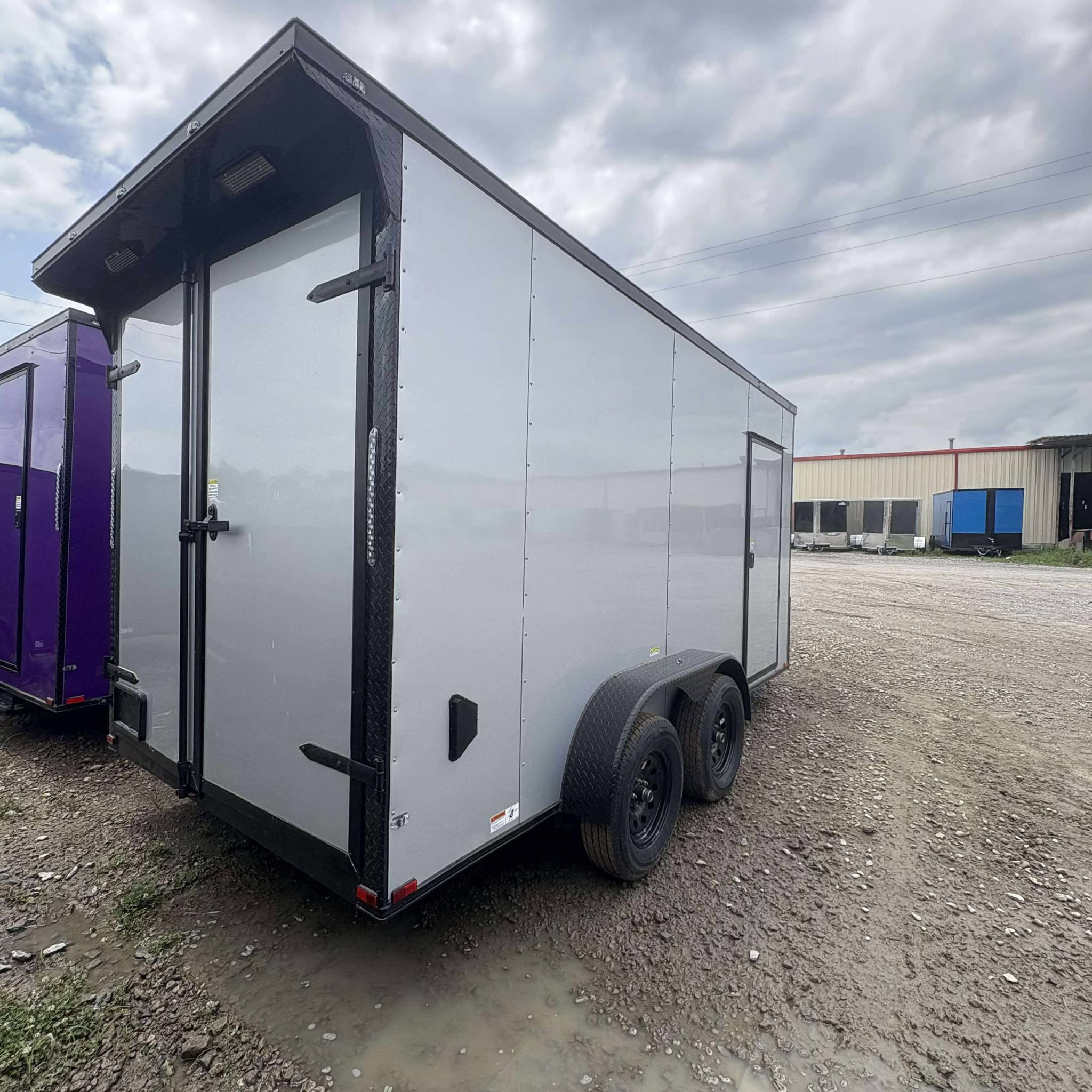 Economy 7x14TA Silver Enclosed Cargo Trailer