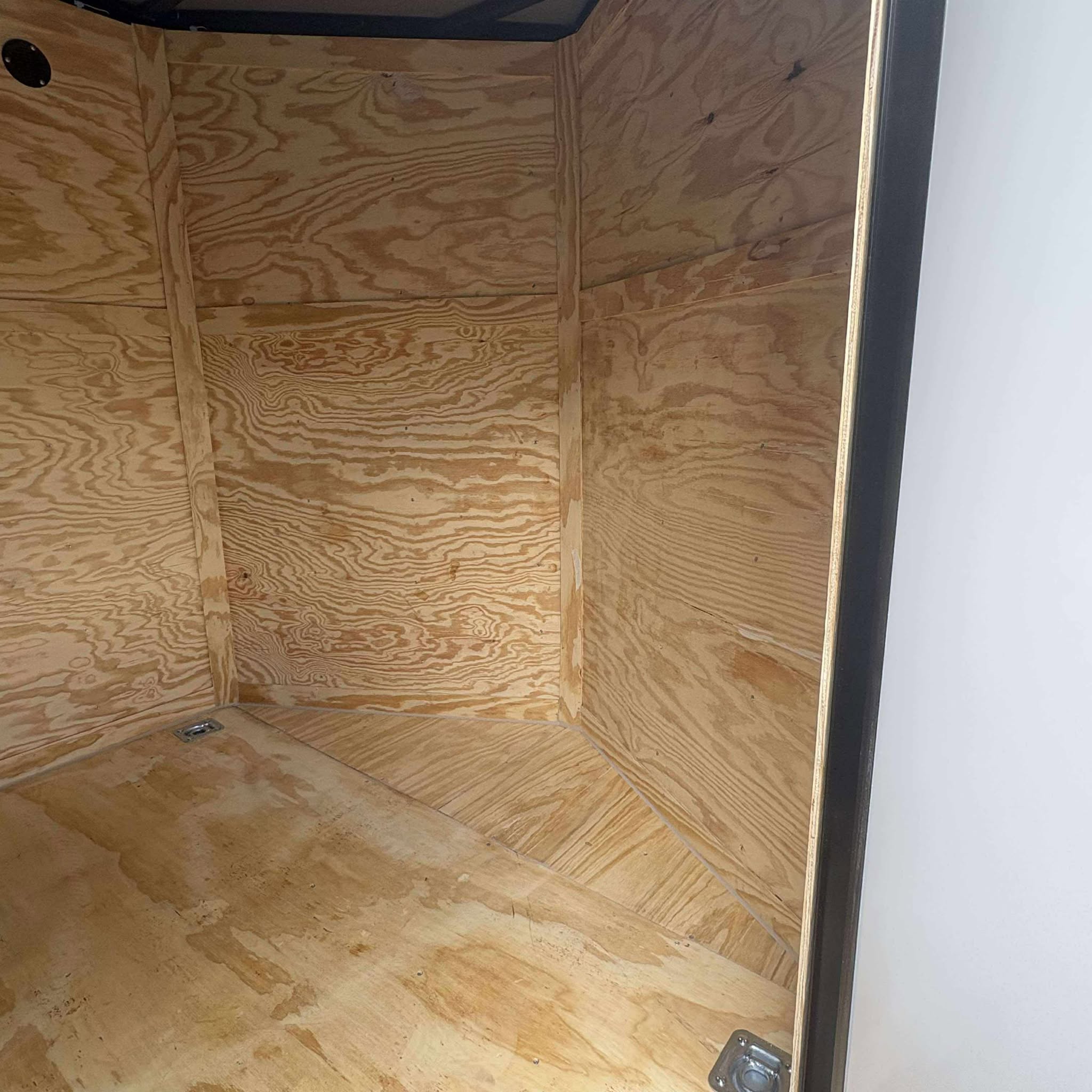 7x14TA Enclosed Cargo Trailer White Blackout Quality Cargo