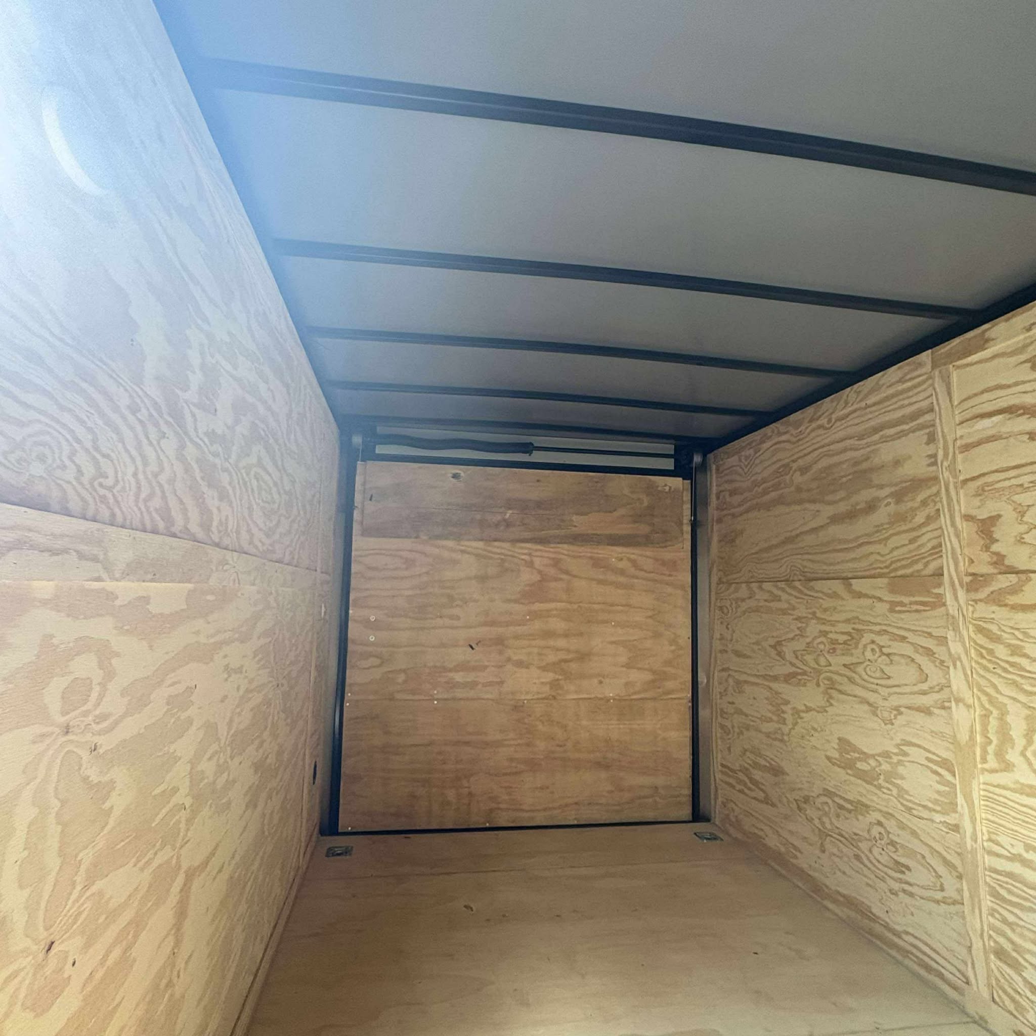 7x14TA Enclosed Cargo Trailer White Blackout Quality Cargo