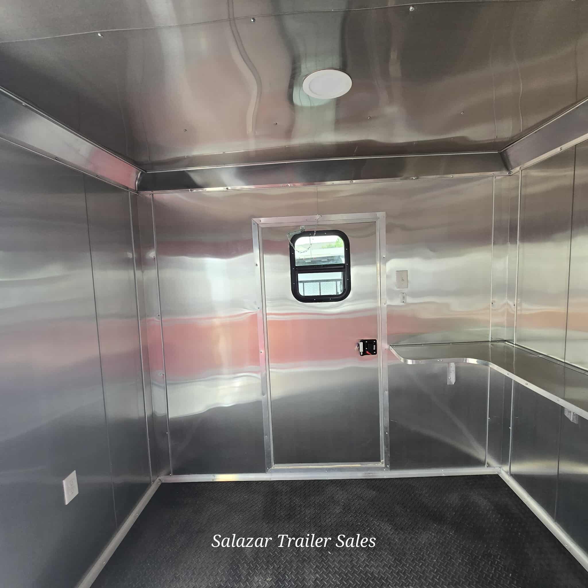 Premium 8.5X24TA Enclosed Porch Concession Trailer Red