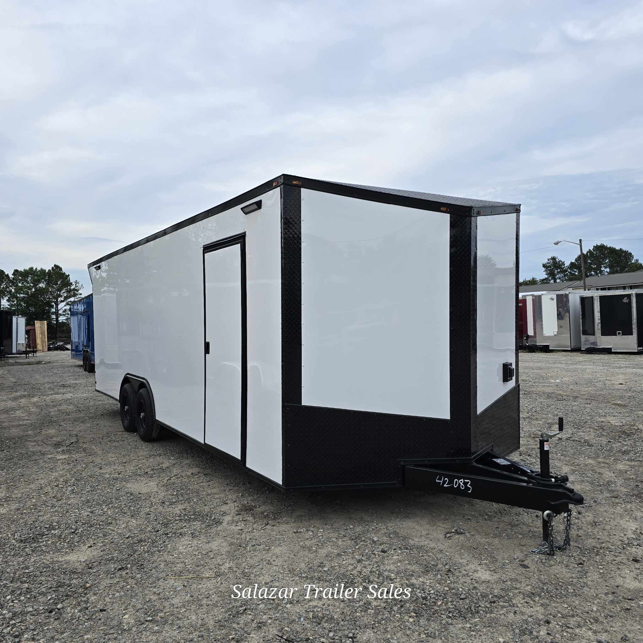 Economy 8.5x24TA White Blackout Race Ready Trailer