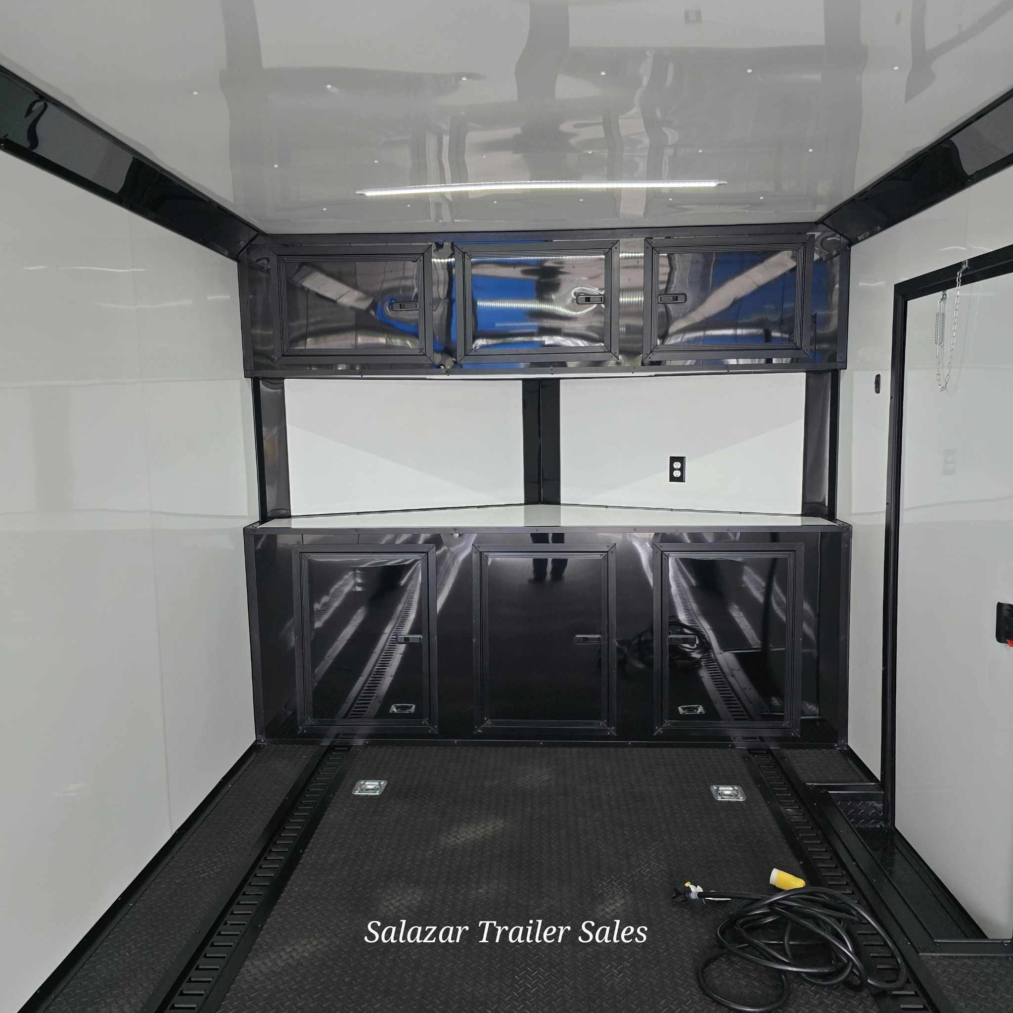 Economy 8.5x24TA White Blackout Race Ready Trailer 