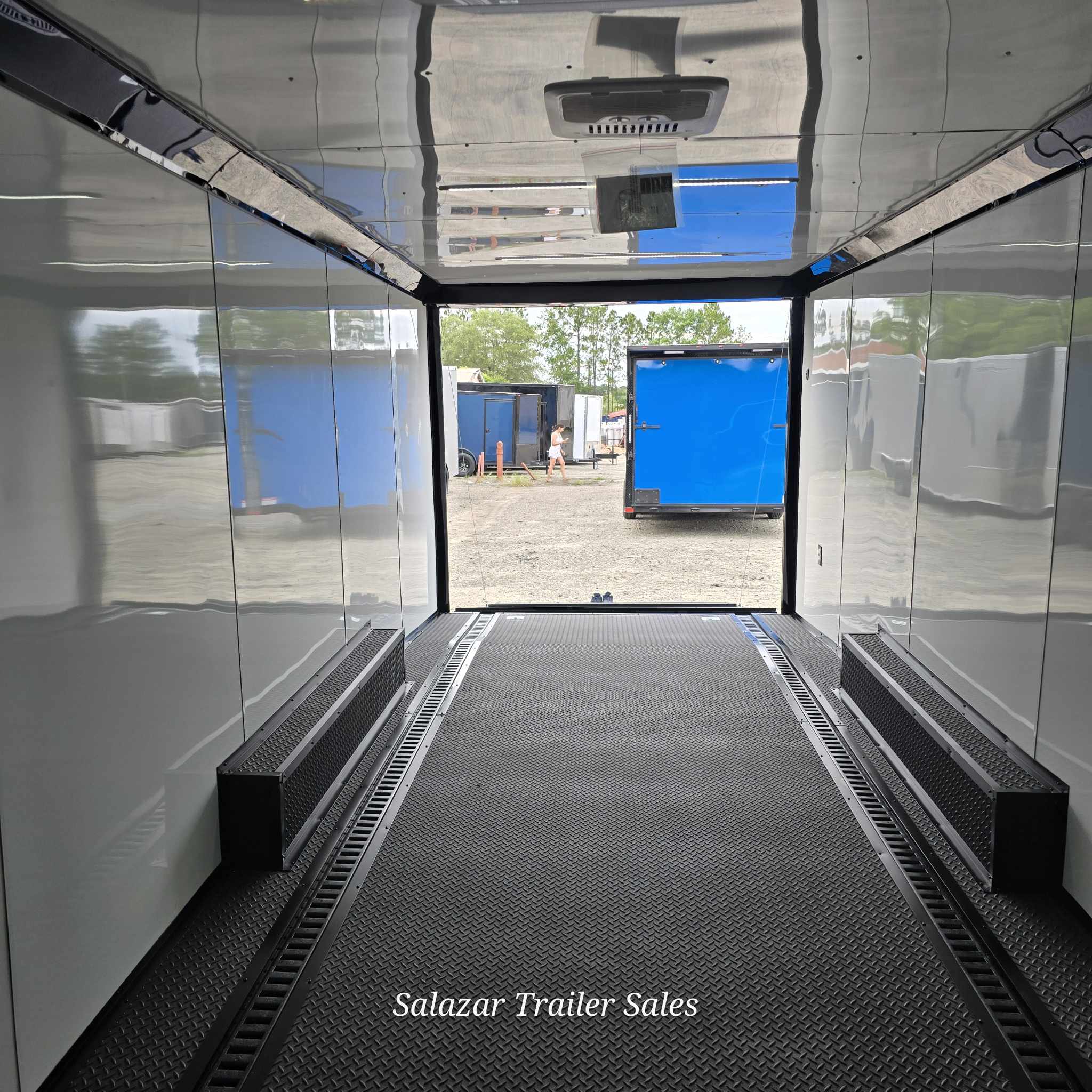 Economy 8.5x24TA White Blackout Race Ready Trailer 