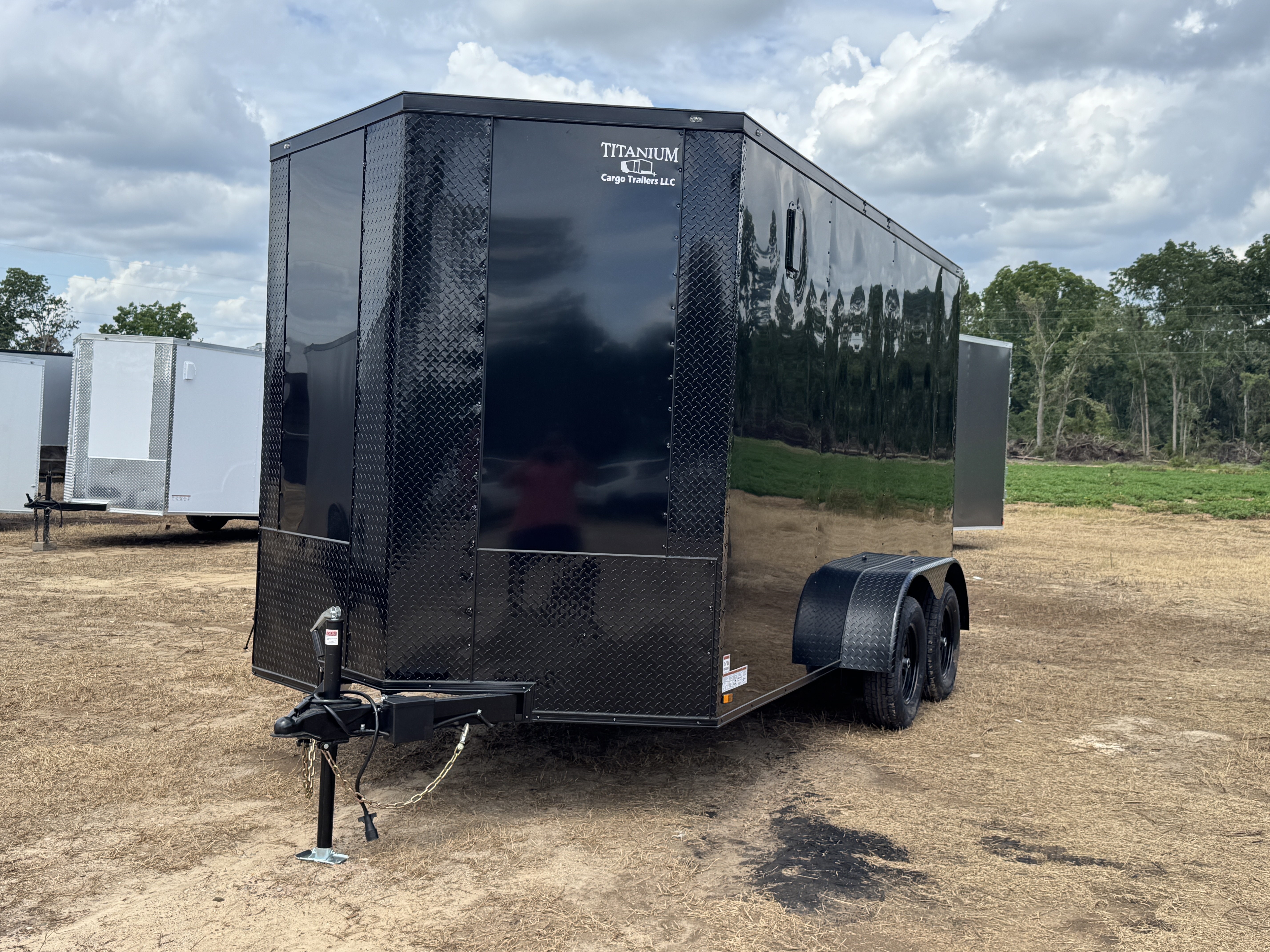 7x14TA Enclosed Cargo Trailer Black Blackout Titanium Cargo 