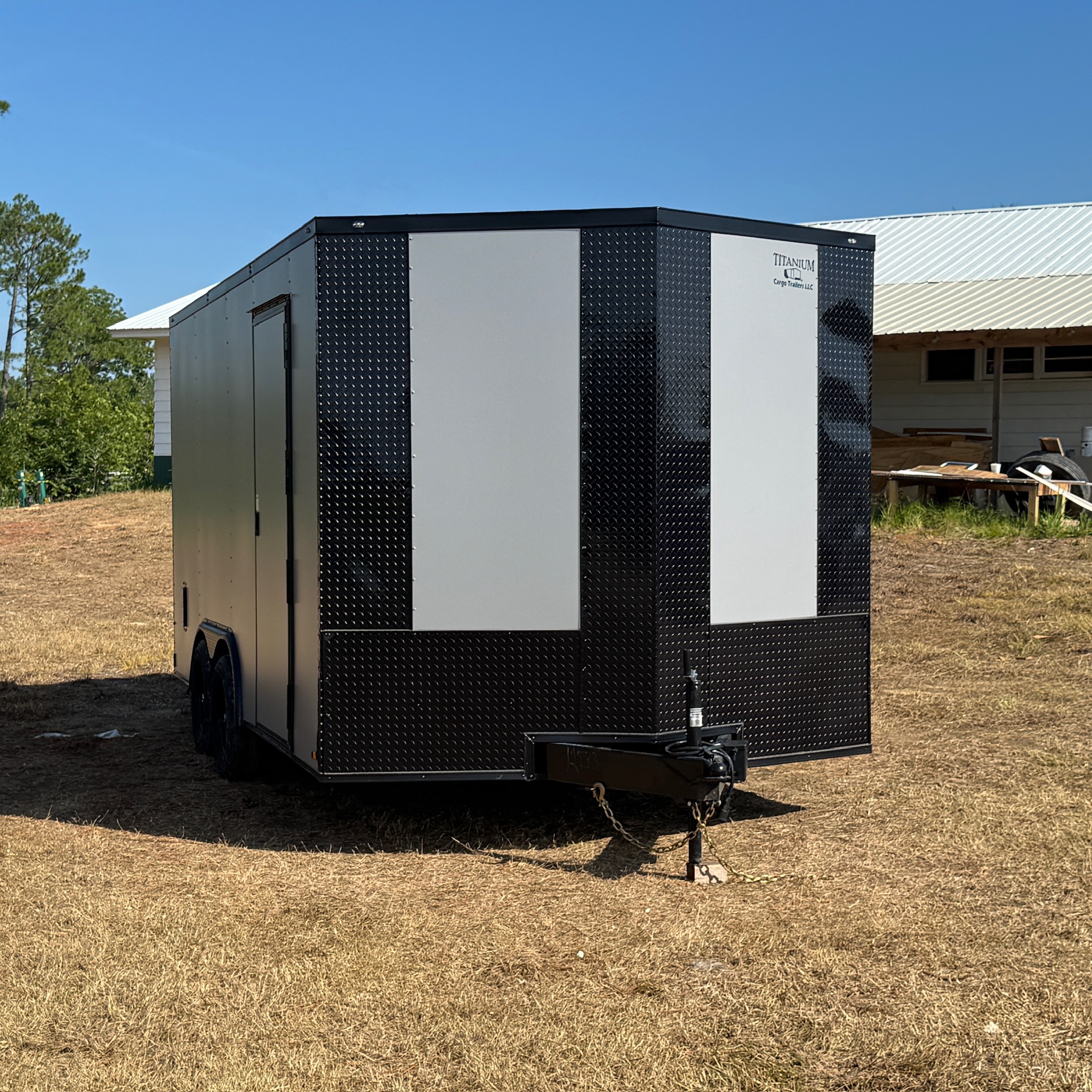 8.5x16TA Titanium Cargo Silver Blackout Package