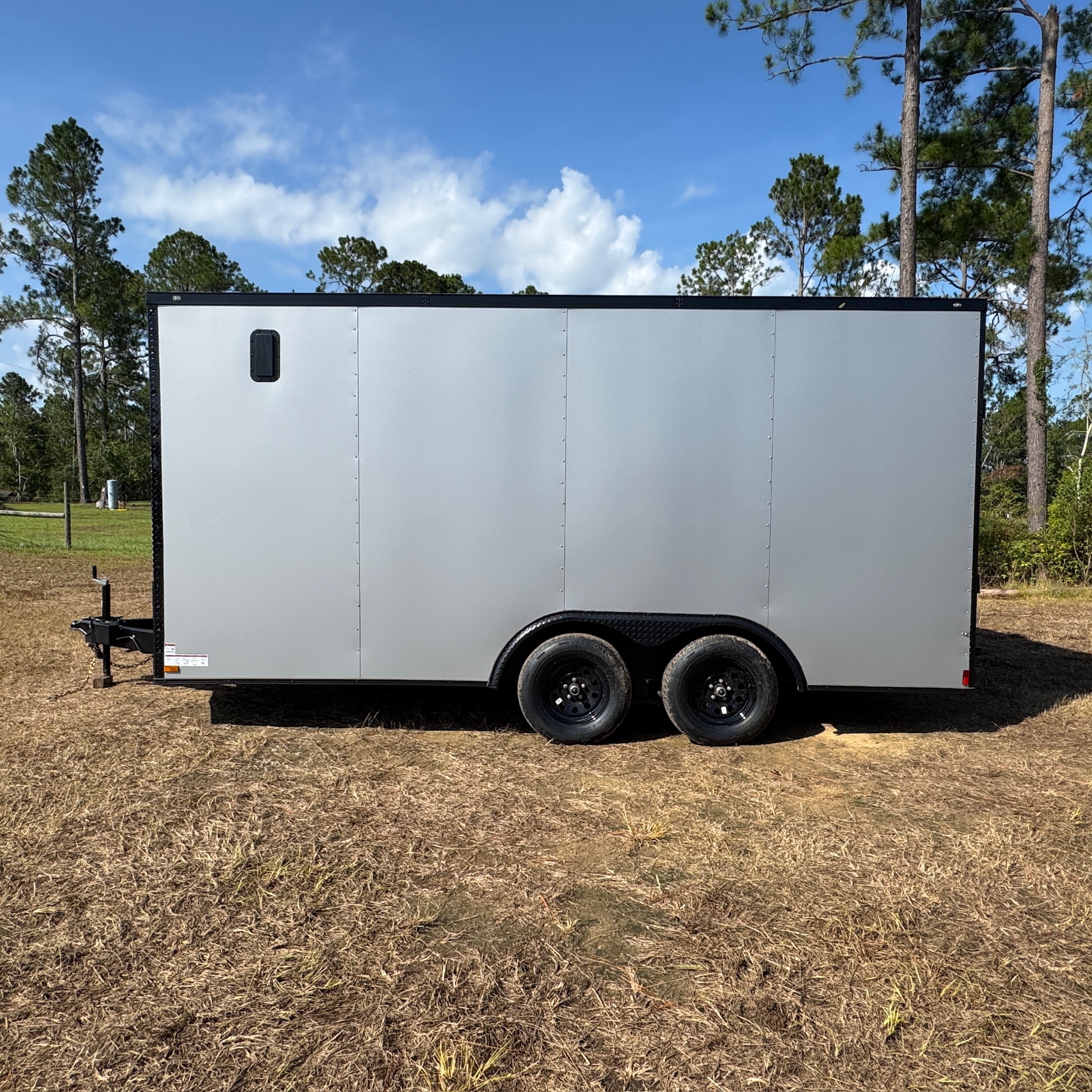 8.5x16TA Titanium Cargo Silver Blackout Package