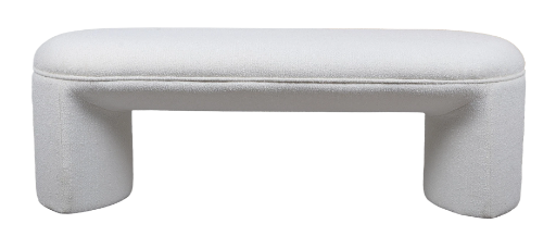 Modern White Upholstered Bench
