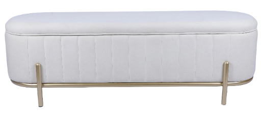 Elegant White Upholstered Bench