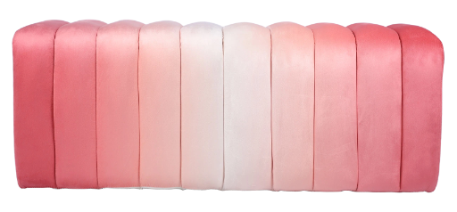 Gradient Pink Velvet Bench