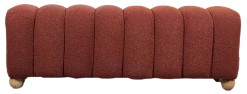 Red Fabric Ottoman