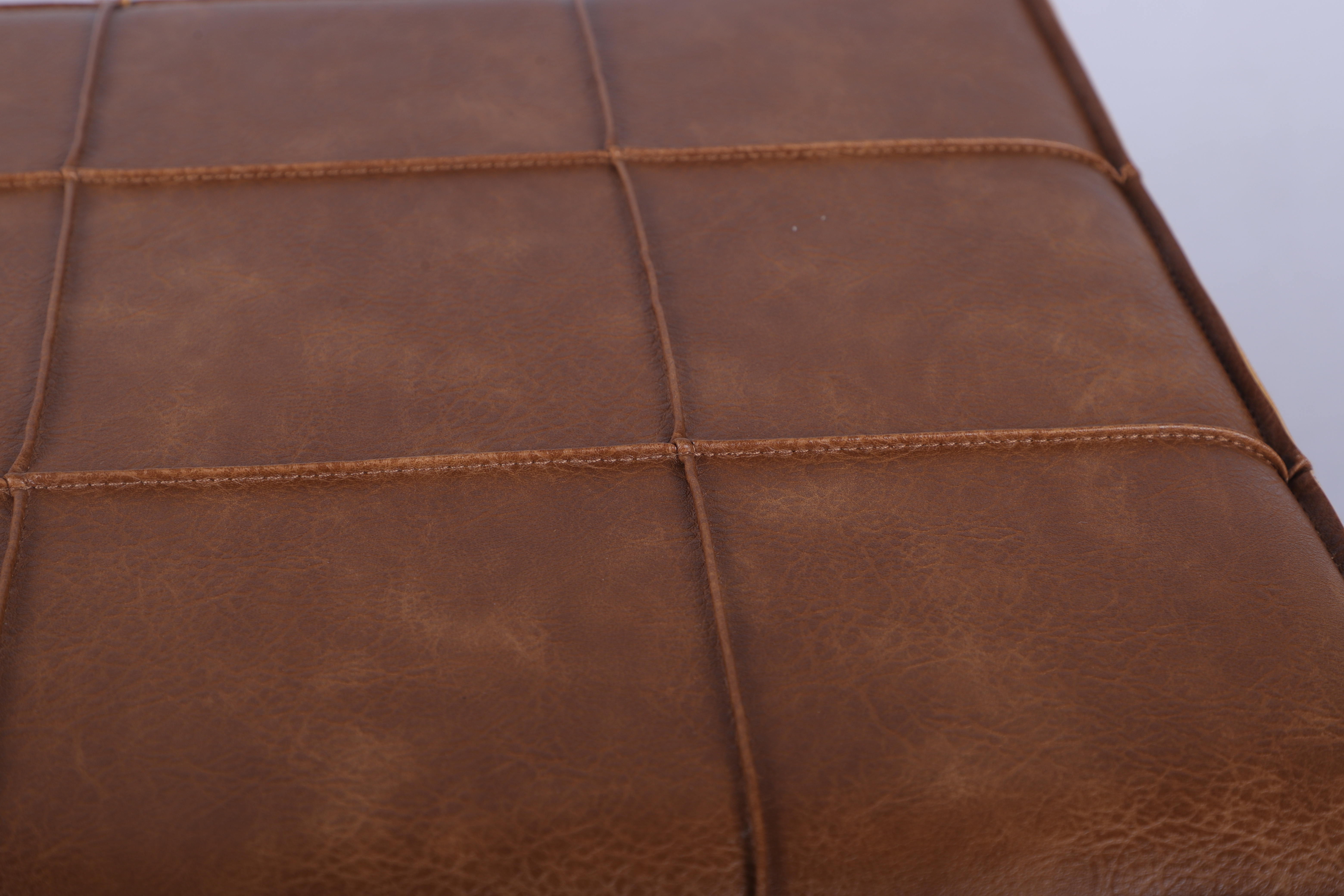 Leather Cube Ottoman