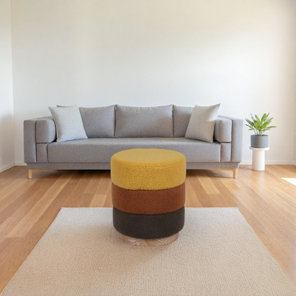 Colorful Textured Ottoman Set