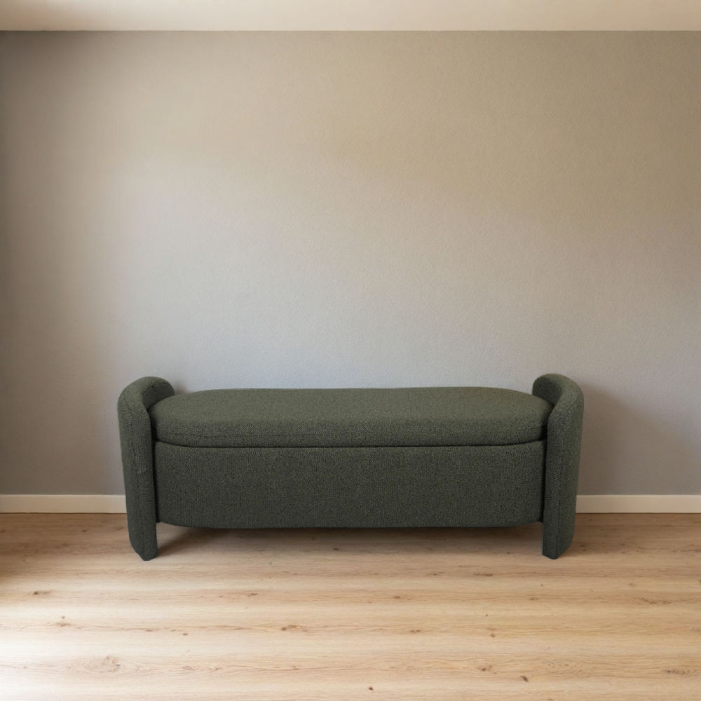 Green Upholstered Bench