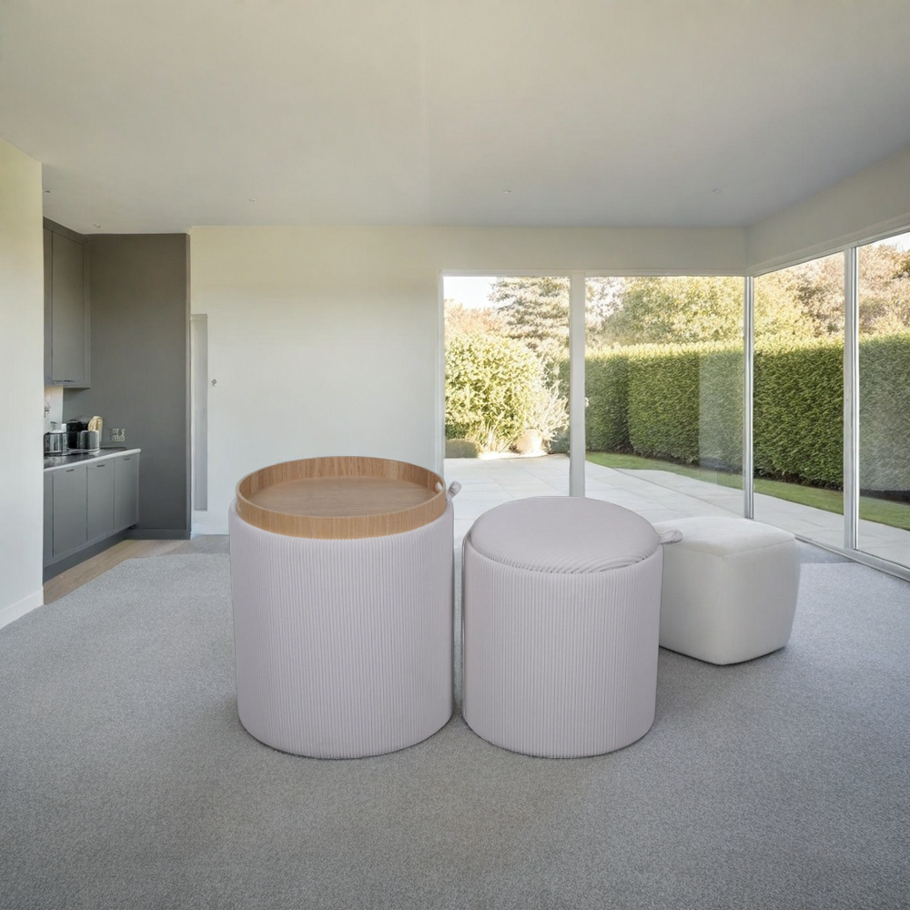 Modern Storage Ottoman Set
