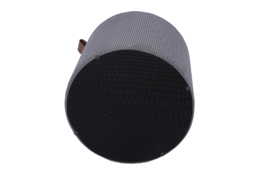 Set of Two Gray Storage Ottomans