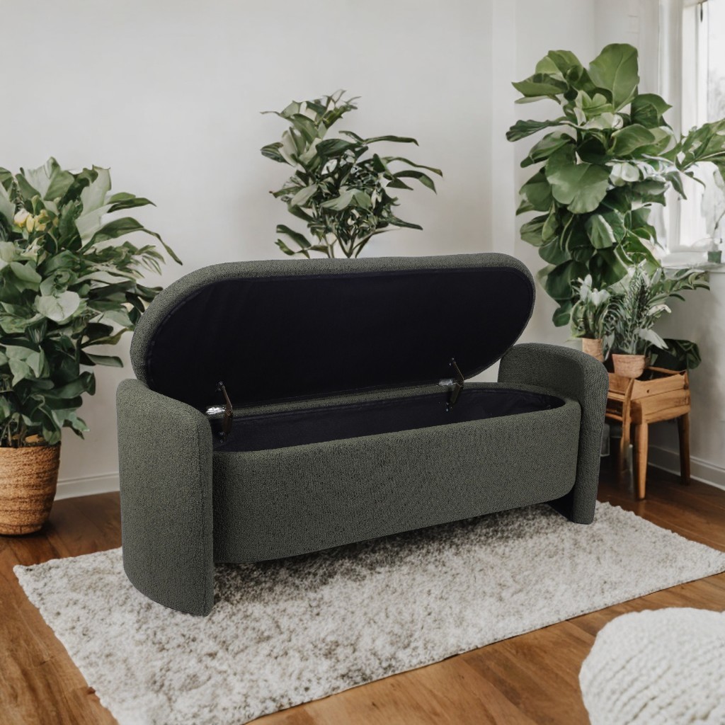 Green Upholstered Bench