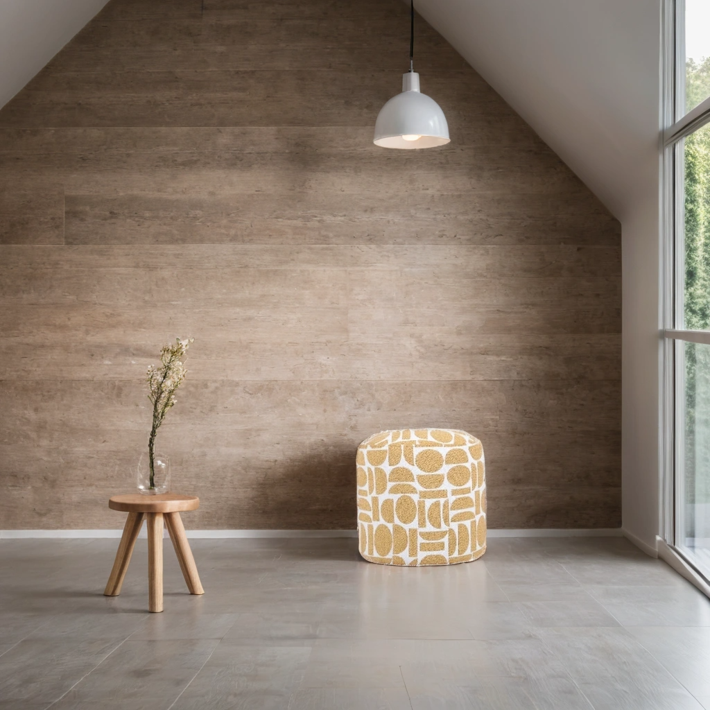 Yellow Patterned Ottoman