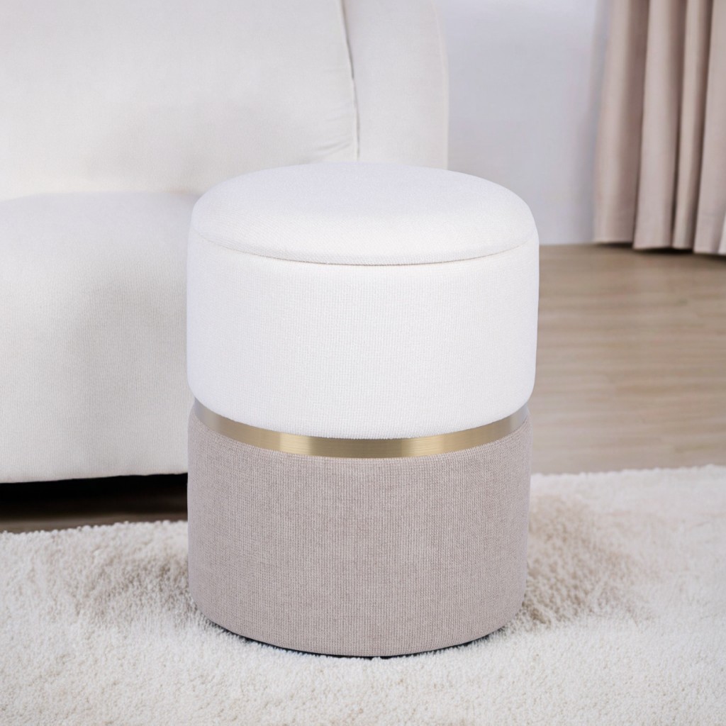 Set of Two Modern Ottomans