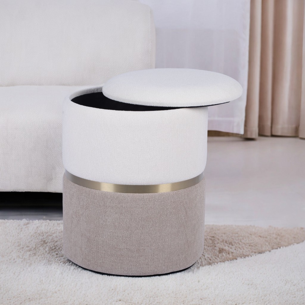Set of Two Modern Ottomans