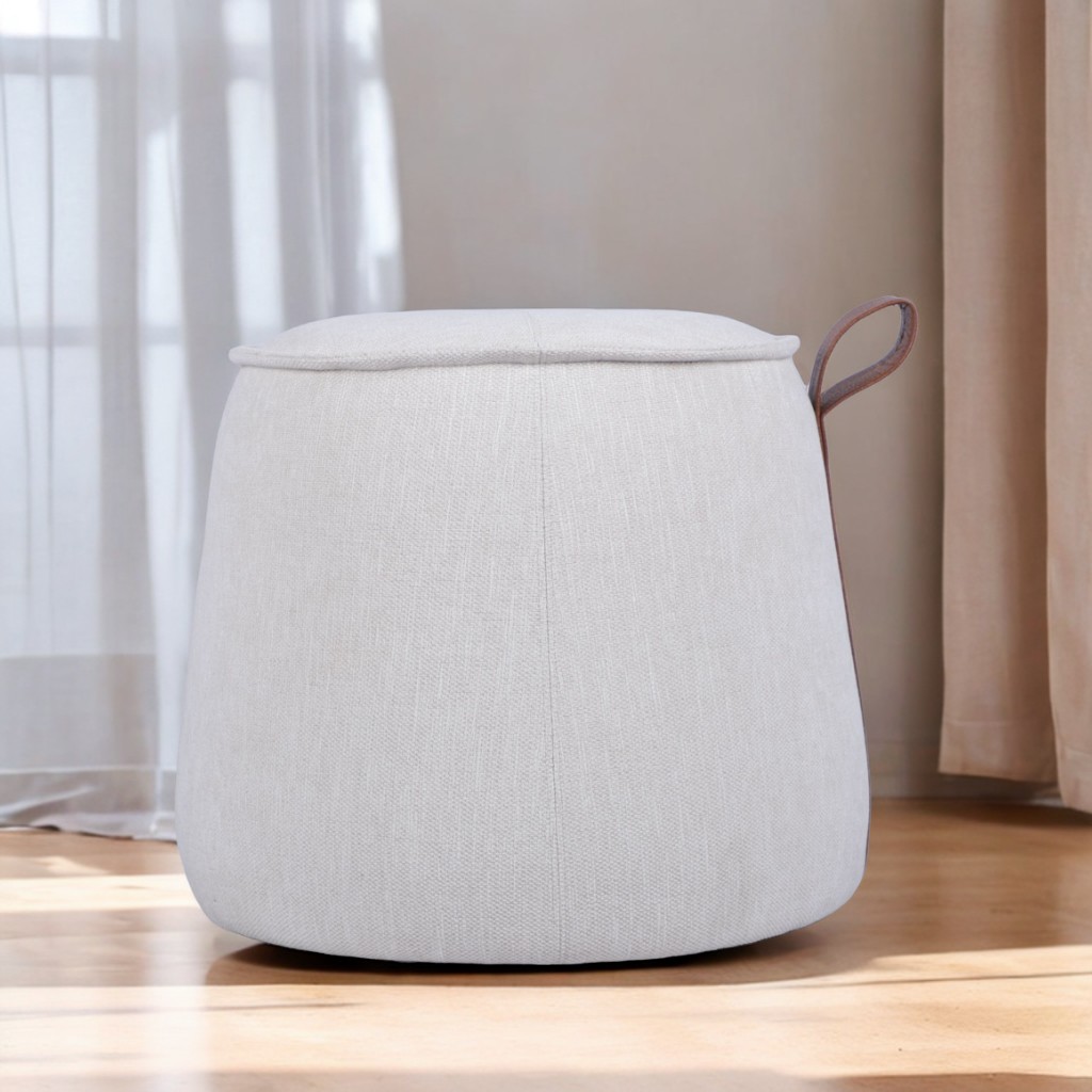 Round Corduroy Ottoman