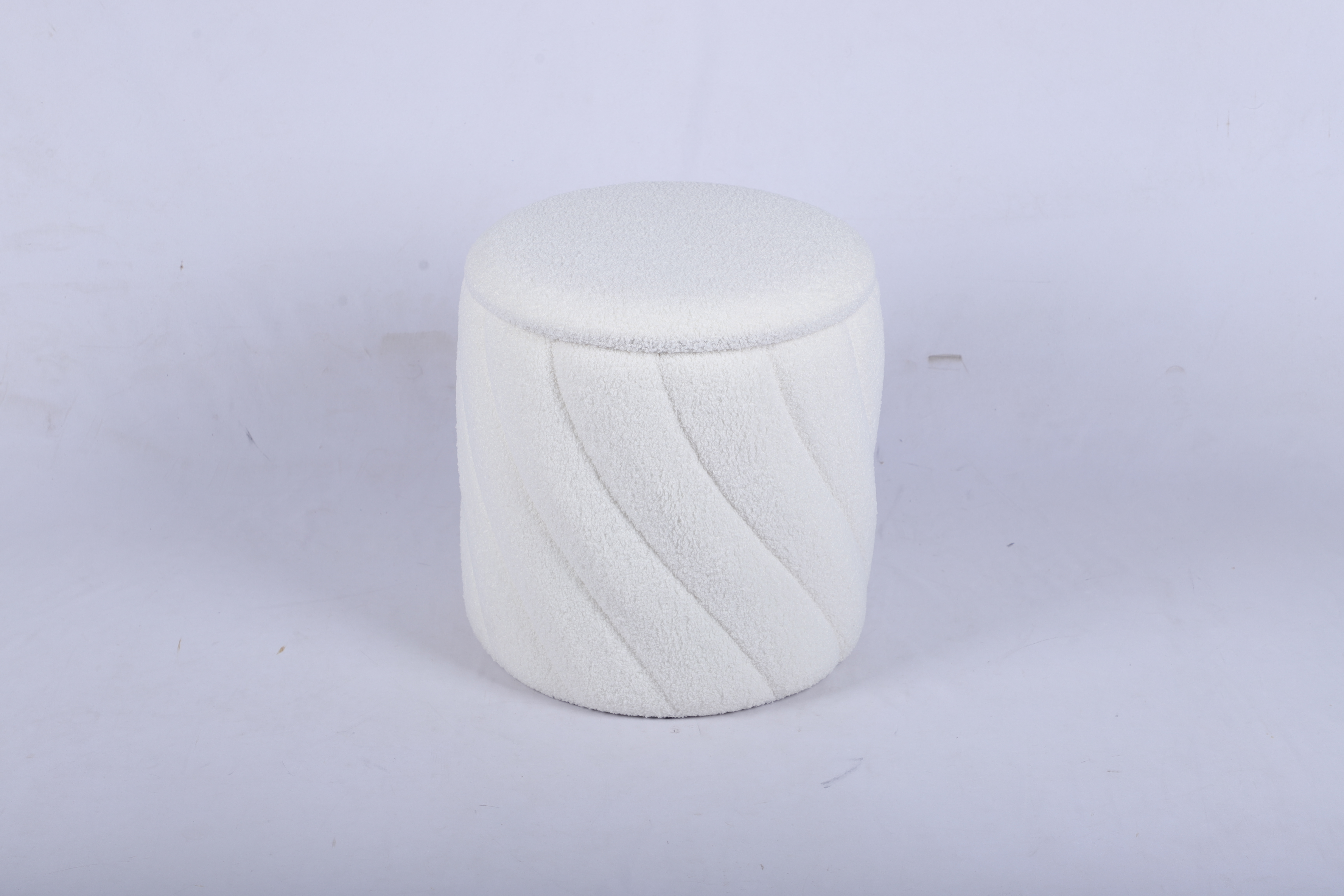 White Plush Stool