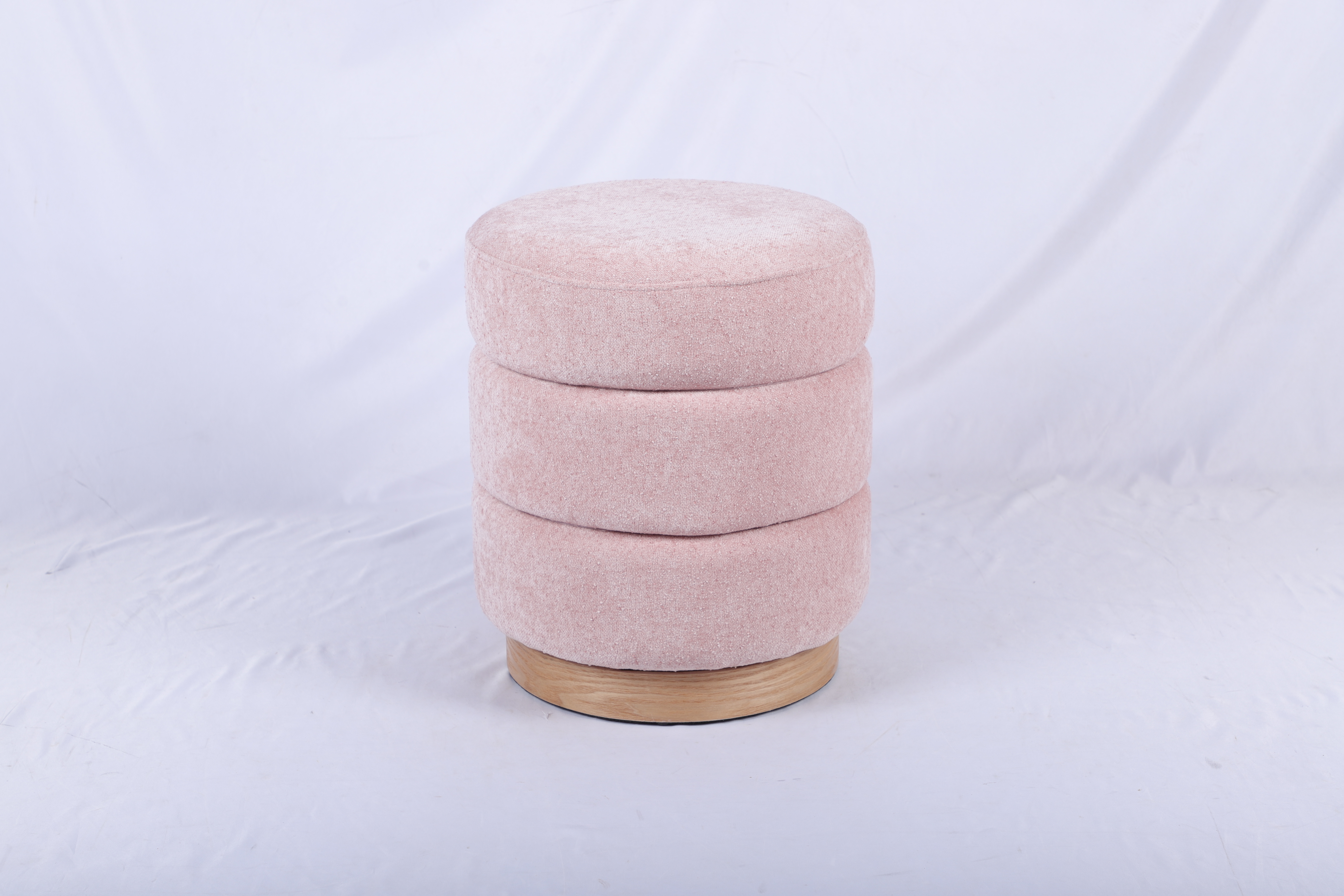 Pink Cushioned Ottoman