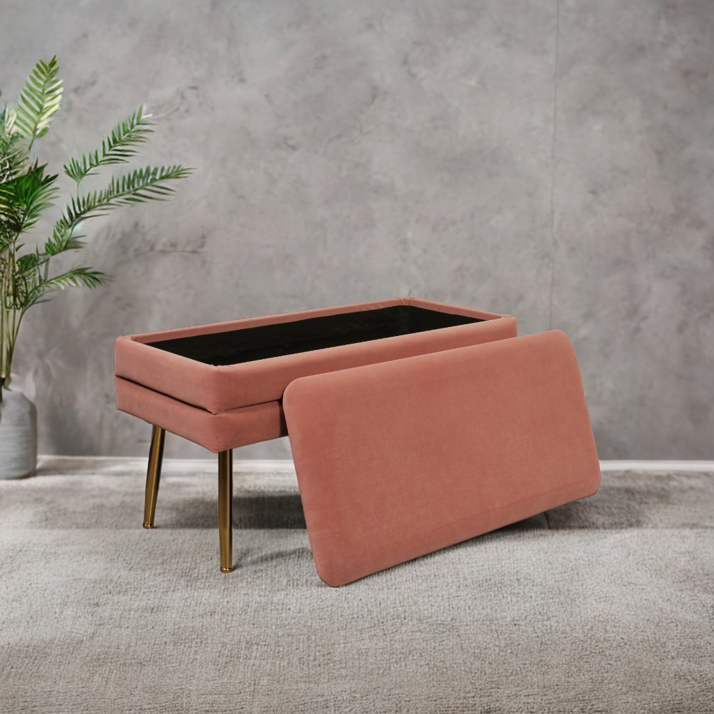 Pink Storage Ottoman