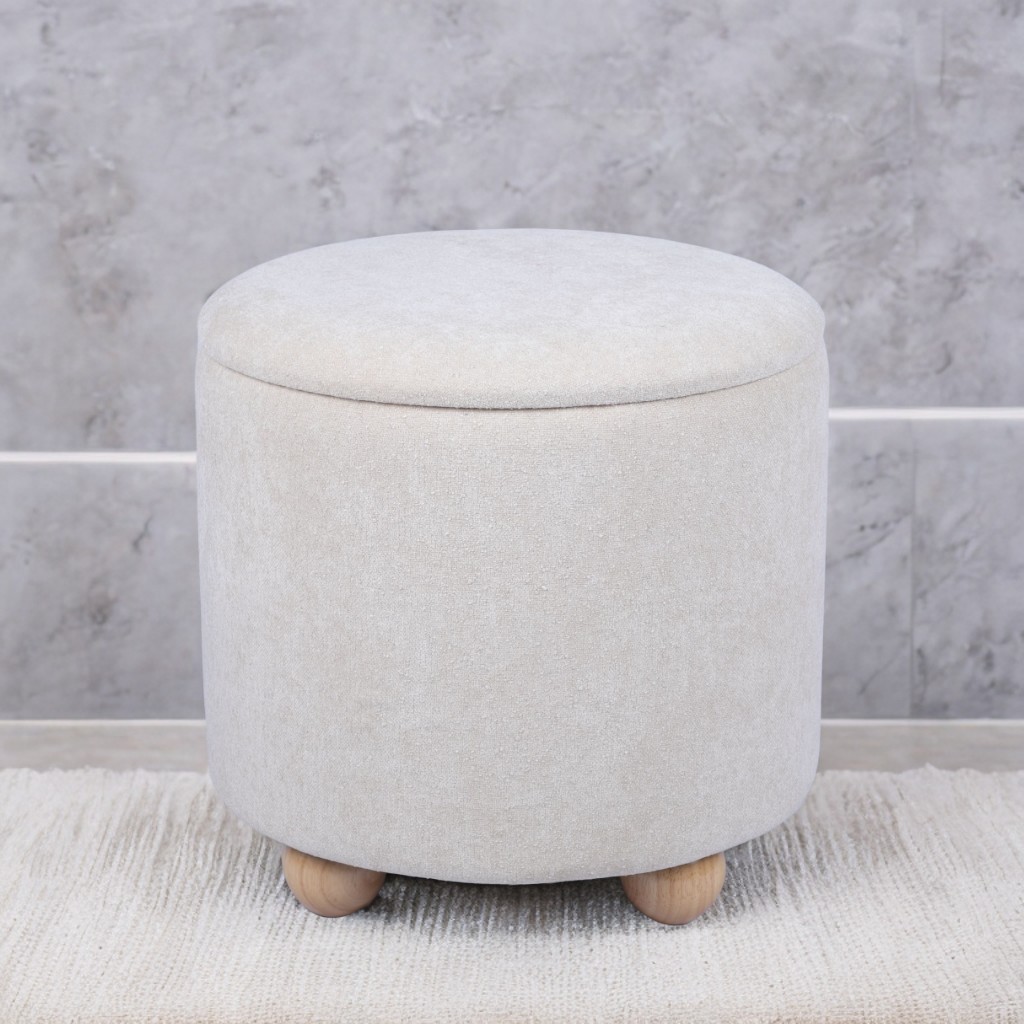 Round Upholstered Ottoman
