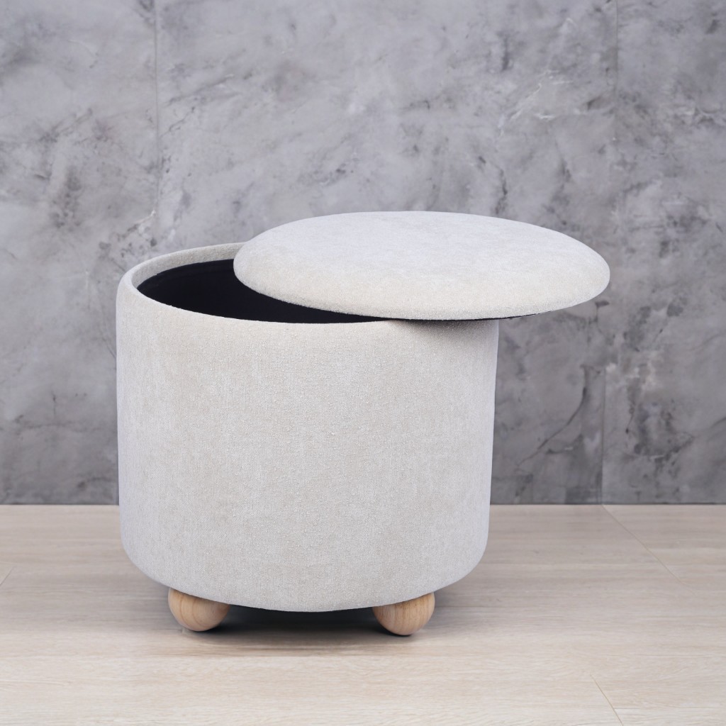 Round Upholstered Ottoman