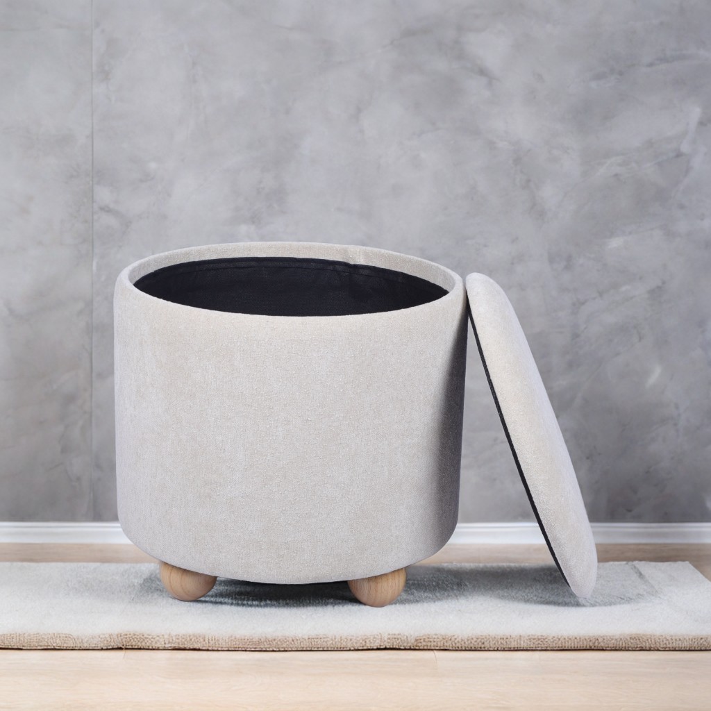 Round Upholstered Ottoman