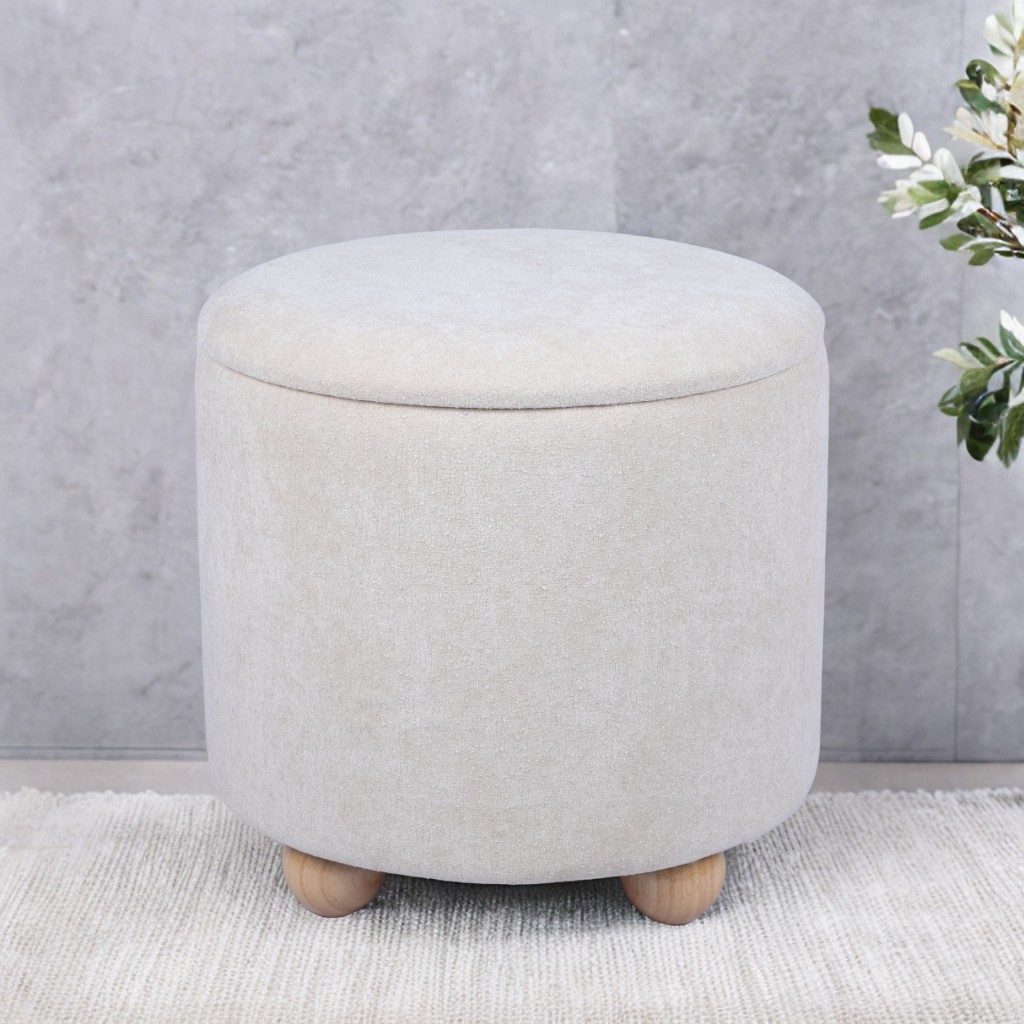 Round Upholstered Ottoman