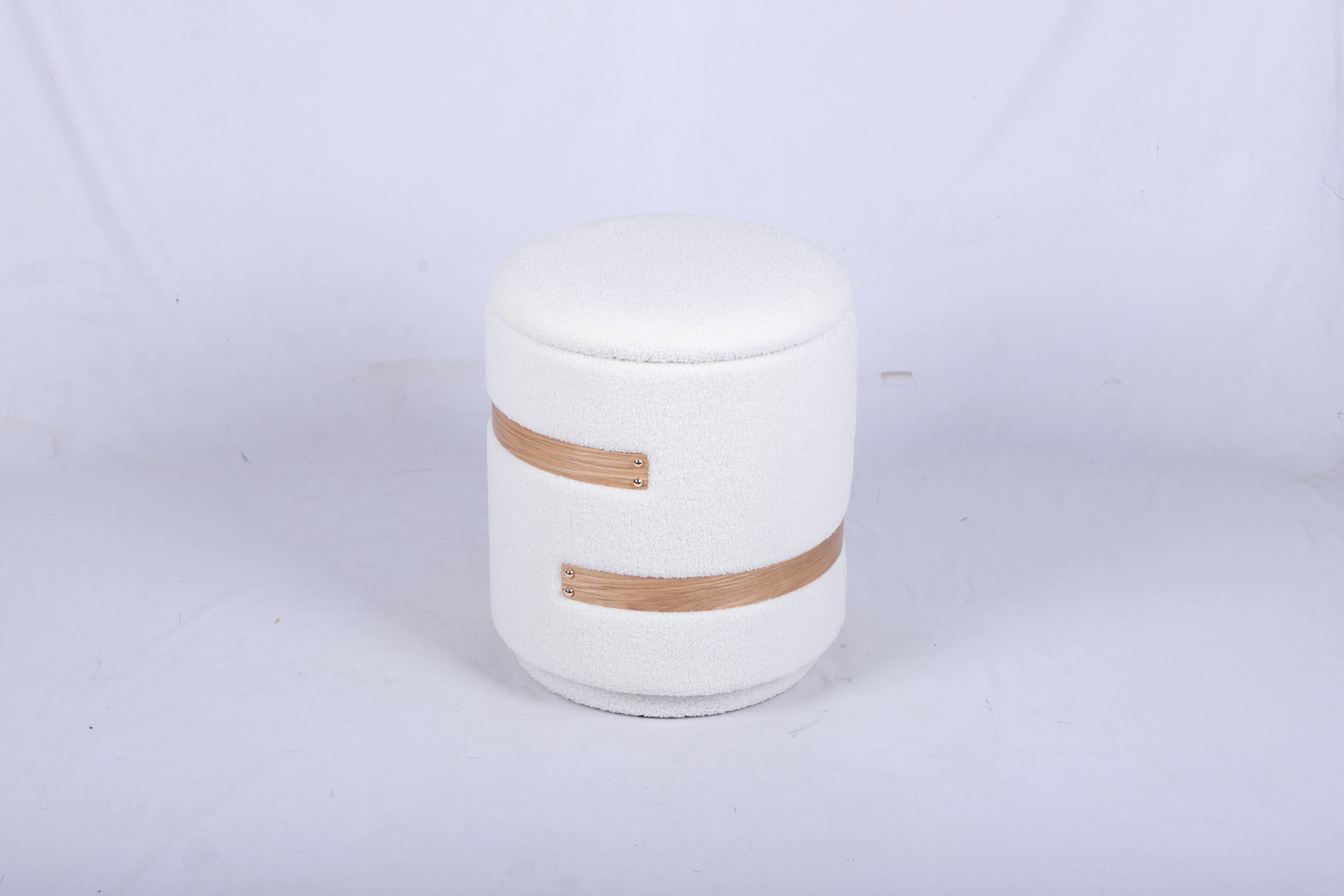 White Upholstered Storage Ottoman