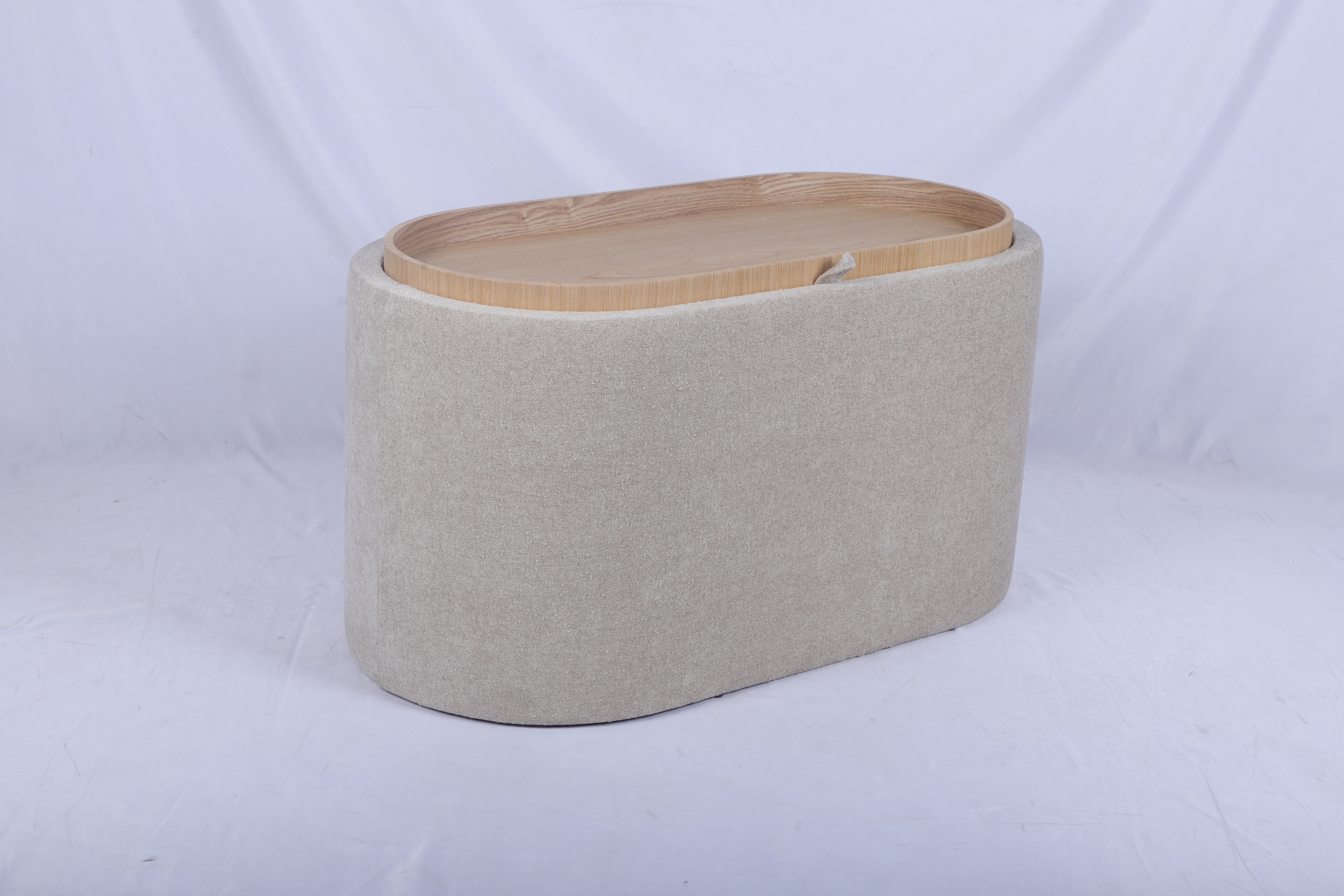 Oval Upholstered Coffee Table